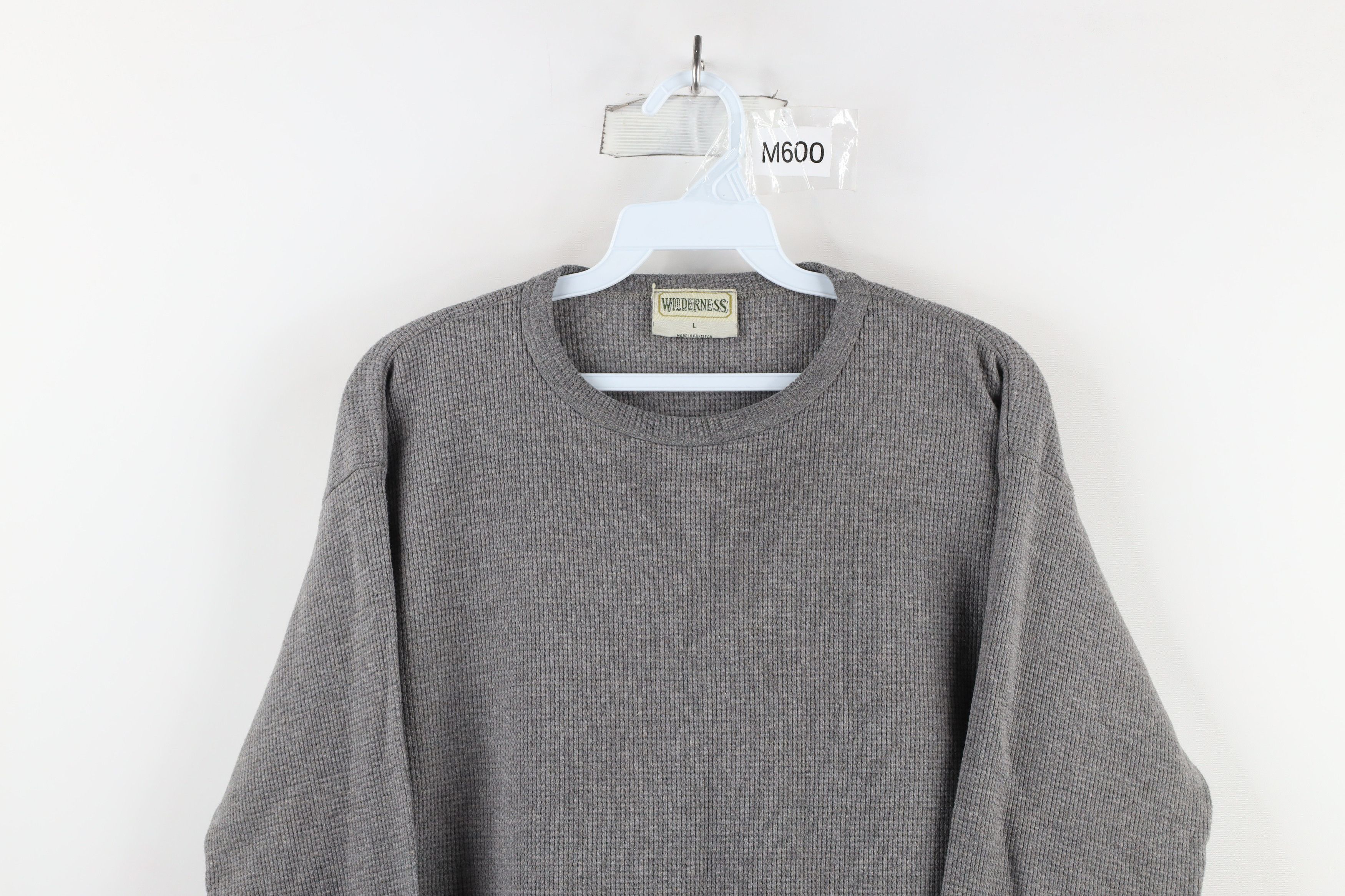 Vintage Vintage 90s Streetwear Waffle Knit Long Sleeve T-Shirt Size US L / EU 52-54 / 3 - 2 Thumbnail