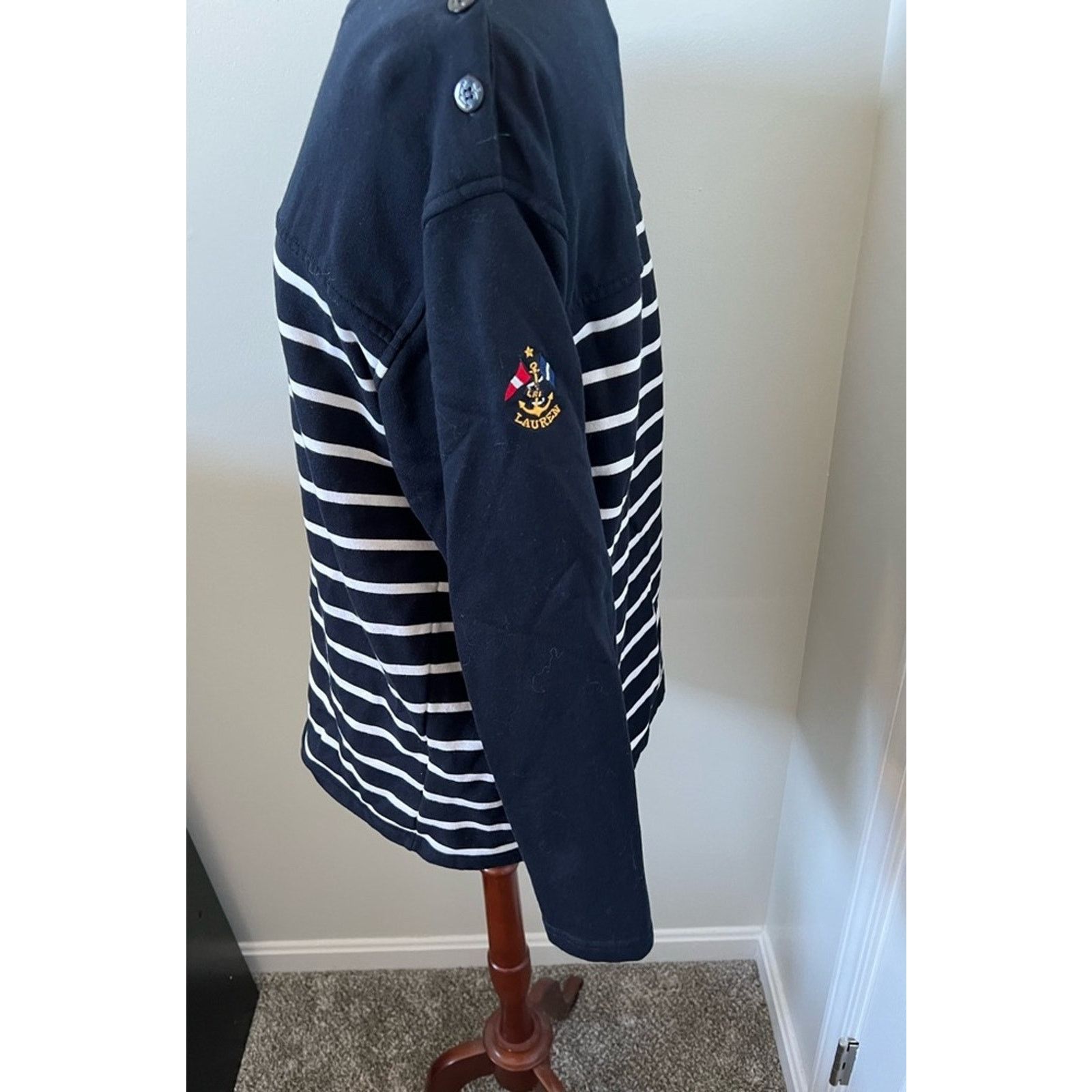 Lauren Ralph Lauren Lauren Ralph Lauren Long Sleeve Striped Sweater Medium Size XXS / US 00 / IT 34 - 2 Thumbnail