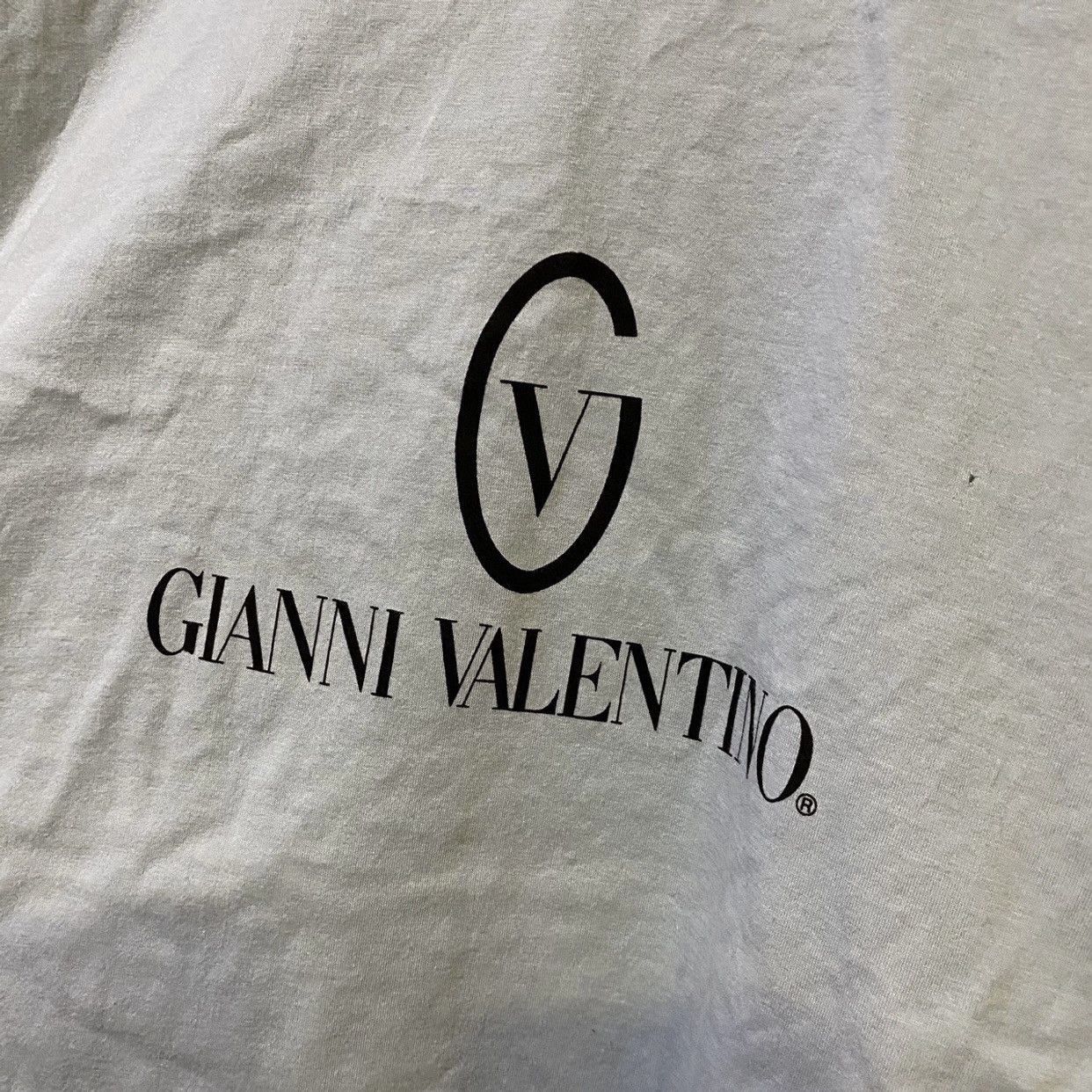 Gianni Valentino × Valentino × Vintage Gianni Valentino Italy Spell Out Big Logo Blue Tee Shirt M Size US M / EU 48-50 / 2 - 3 Thumbnail