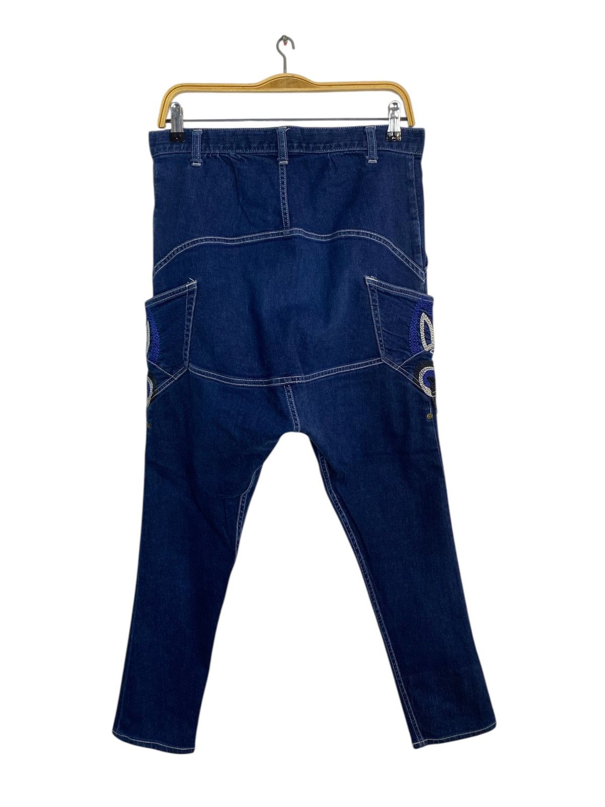 mercibeaucoup Mercibeaucoup Issey Miyake Denim Jeans Baggy Embroidery Logo Size US 31 - 2 Thumbnail
