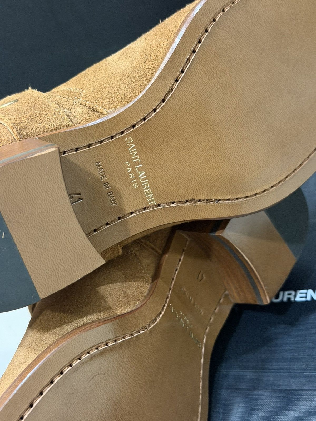 Saint Laurent Paris SAINT LAURENT TOBACCO SUEDE HARNESS BOOTS IN SIZE 42 Size US 8 / EU 41 - 5 Thumbnail