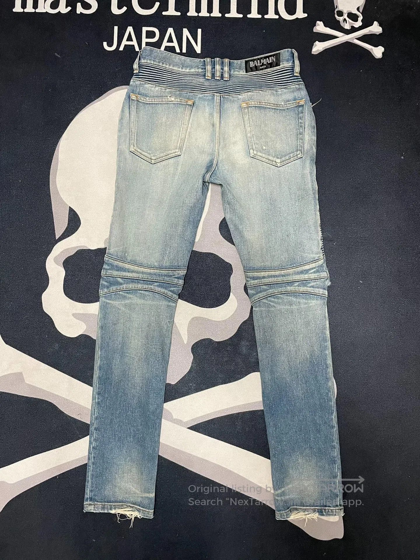Balmain Balmain Distressed Motorcycle Jeans. Size US 31 - 4 Thumbnail