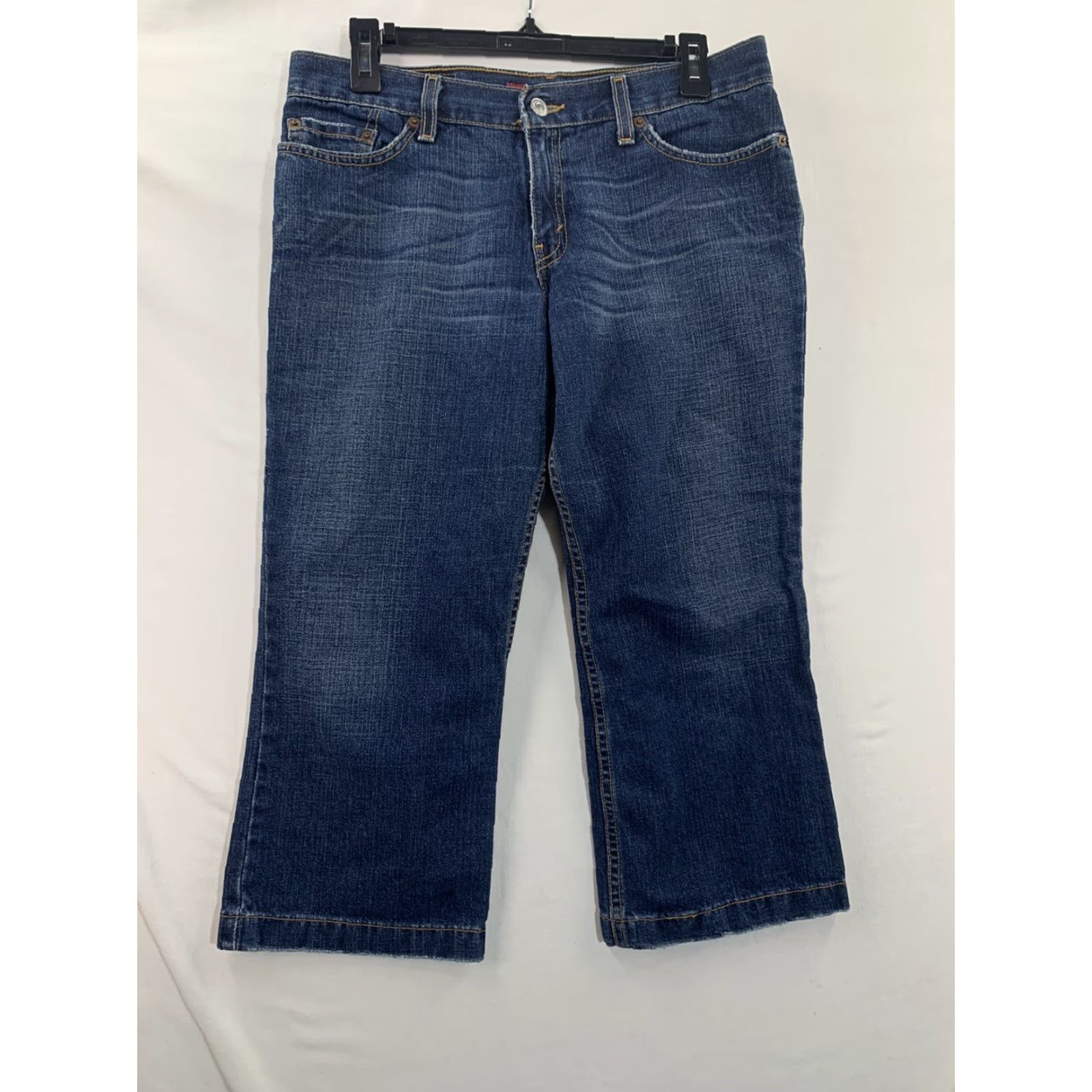 Levi's VTG Levi's 502 Capri Jeans Shirt (Juniors) Women 9 Blue 31in Inseam 21in Mid Rise Straight Leg Button Fly Capris Size 30" / US 8 / IT 44 - 2 Thumbnail