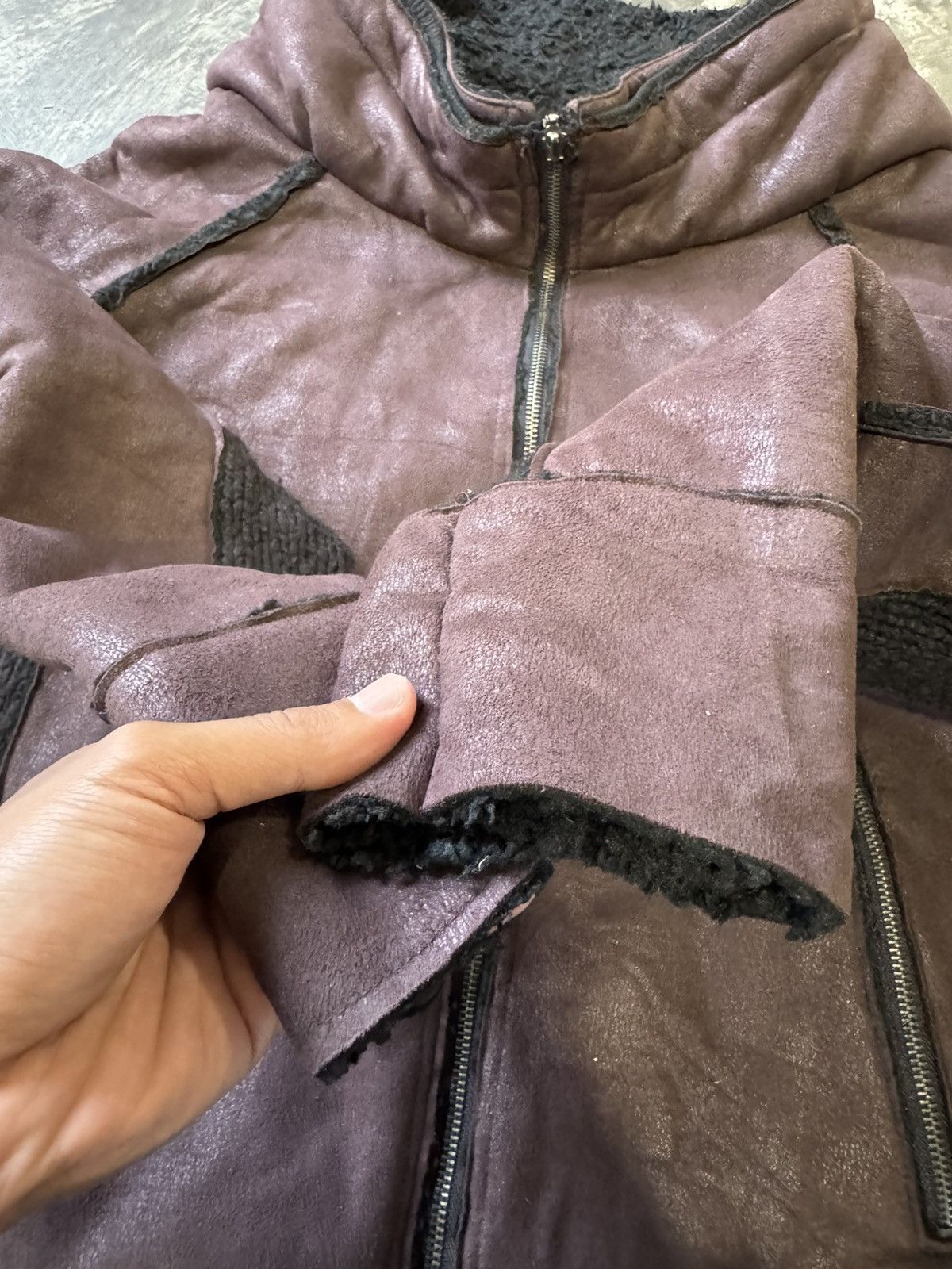 semanticdesign FUR SUEDE LEATHER BONO JACKET BY SEMANTIC DESIGN Size US L / EU 52-54 / 3 - 6 Thumbnail