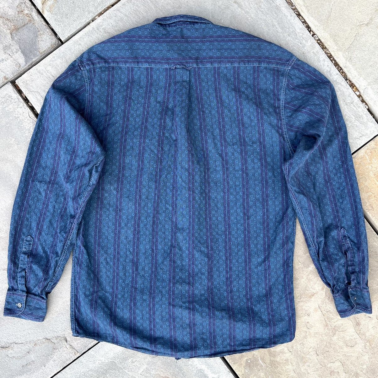 Other × Vintage Vintage 90s Vertical Stripe Pattern Button Down Italy Made Size US M / EU 48-50 / 2 - 2 Thumbnail
