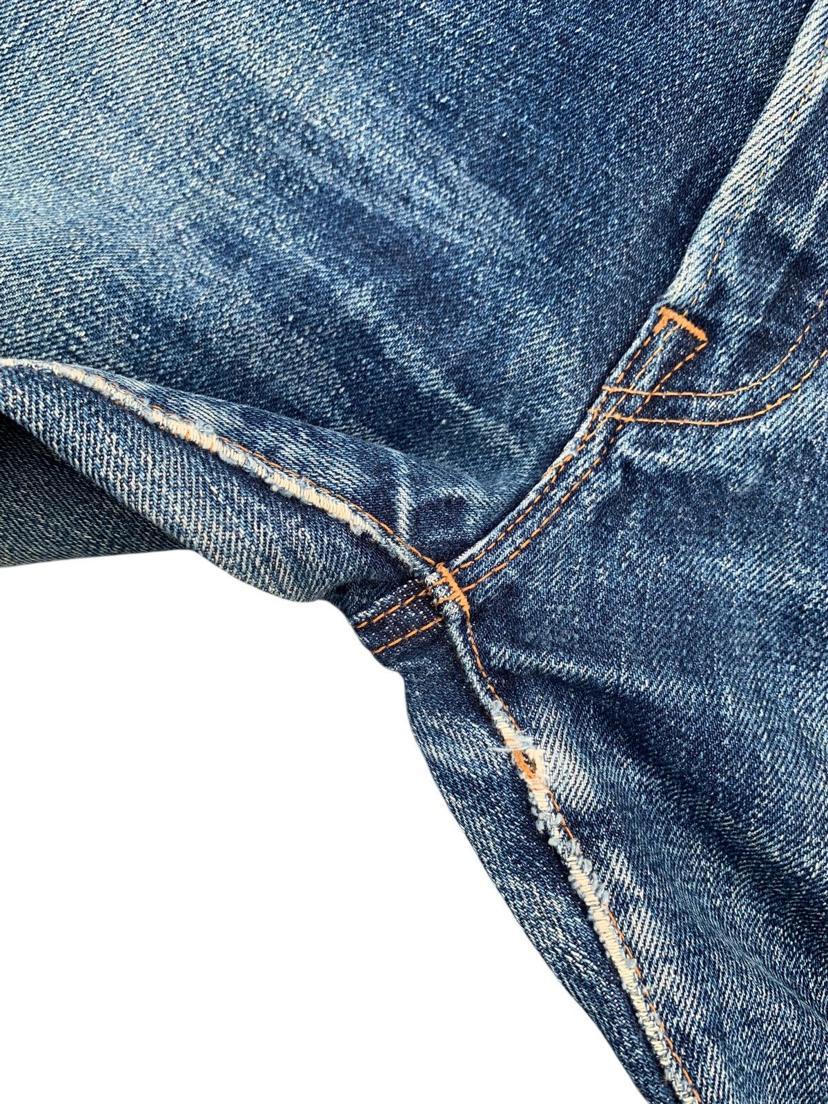 Denime VINTAGE DENIME SELVEDGE MUDWASH DISTRESSED JAPANESE DENIM Size US 30 / EU 46 - 18 Thumbnail