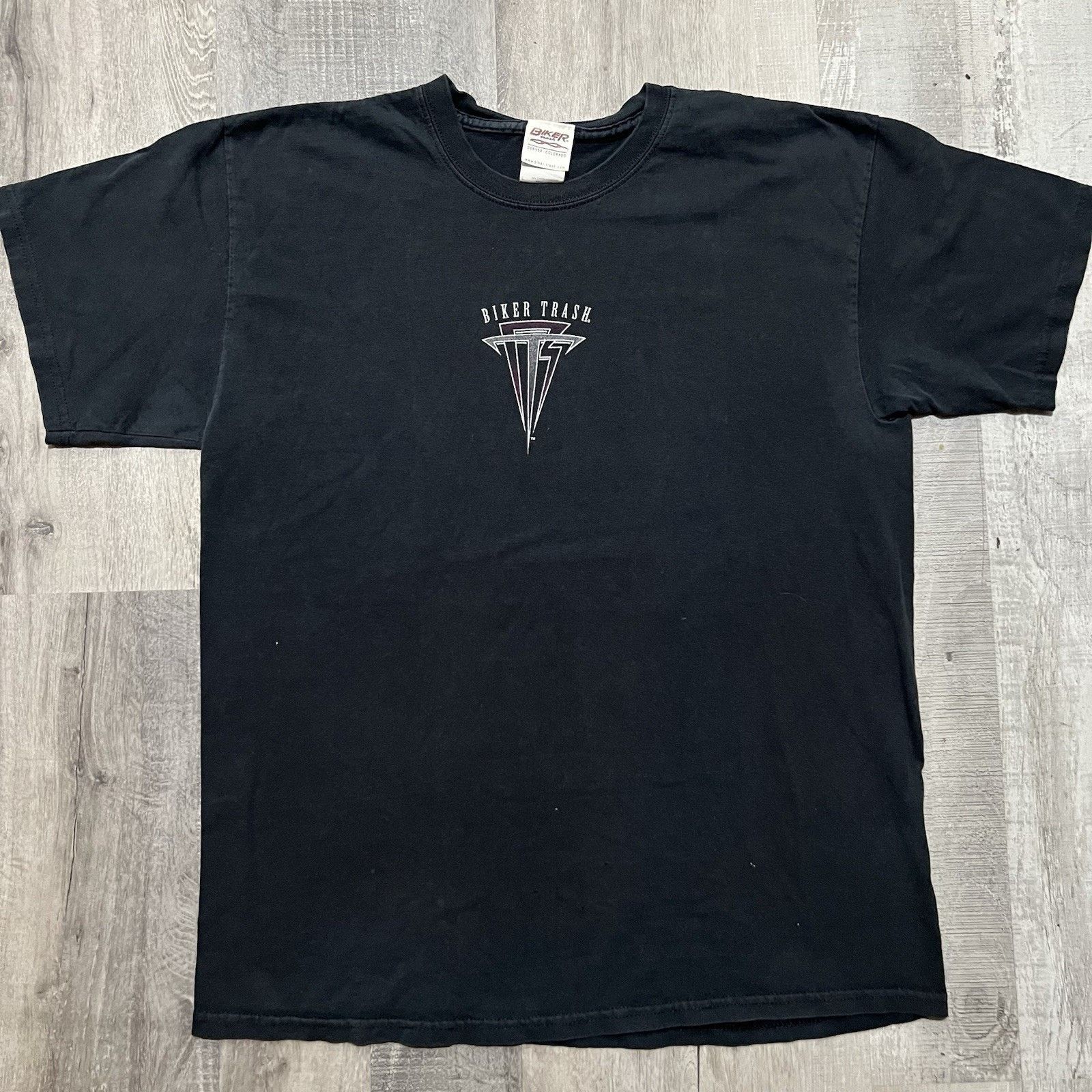 Vintage VTG 90s Biker Trash Motorcycle T Shirt Denver Print Faded L Size US L / EU 52-54 / 3 - 1 Thumbnail