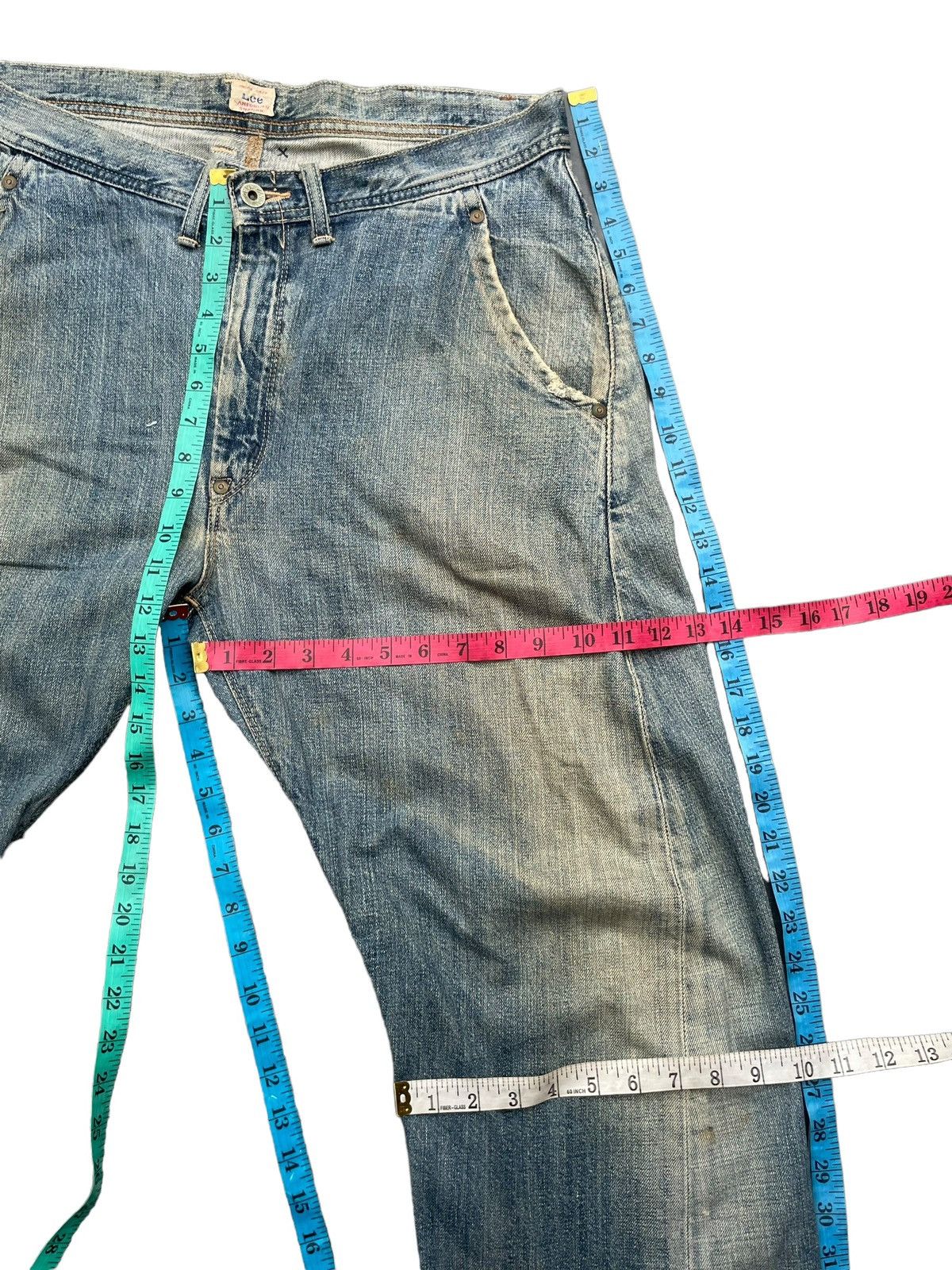 Lee × Vintage Vintage Lee Union Made Faded Distresed Denim Size US 36 / EU 52 - 21 Thumbnail