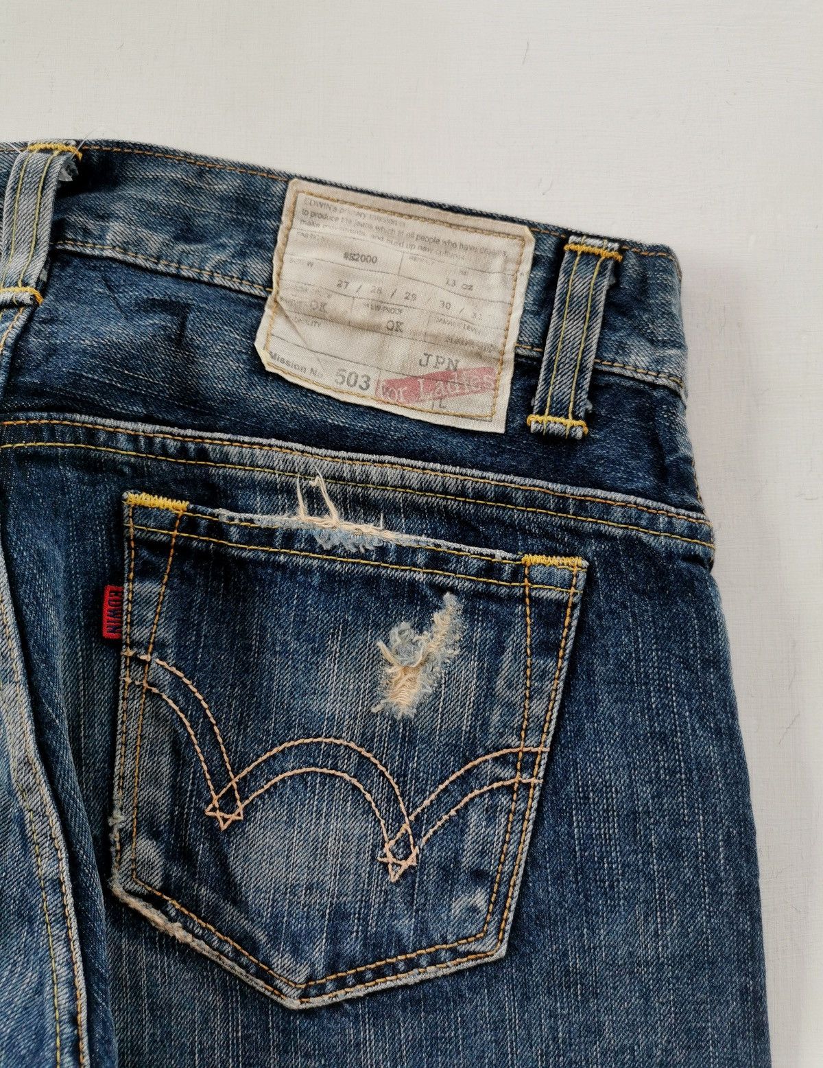 Edwin Edwin 503 13oz Bootcut Jeans Size 30" / US 8 / IT 44 - 7 Thumbnail