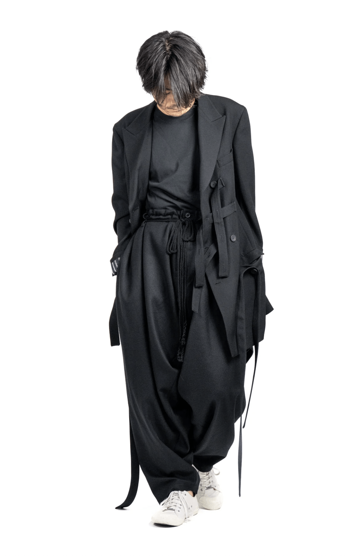 Yohji Yamamoto Pour Homme - LAYERED DRAPED PANTS