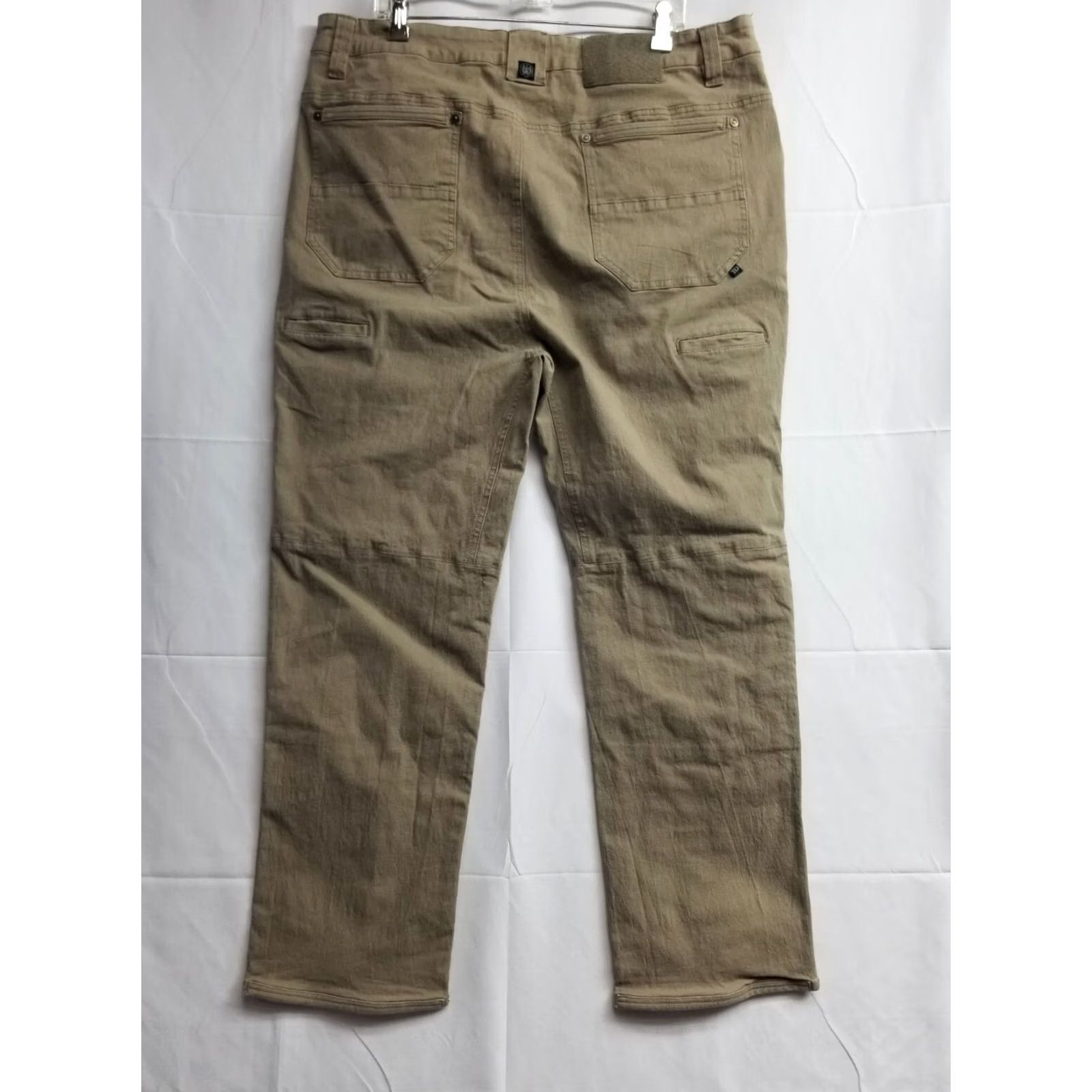 Vintage TD Apparel Braddock Pants Men’s 40x30 Tactical Pants Brown High Rise 5-Pocket Canvas Cotton Spandex Regular Straight Belted Outdoor Casual Travel Size US 40 / EU 56 - 2 Thumbnail
