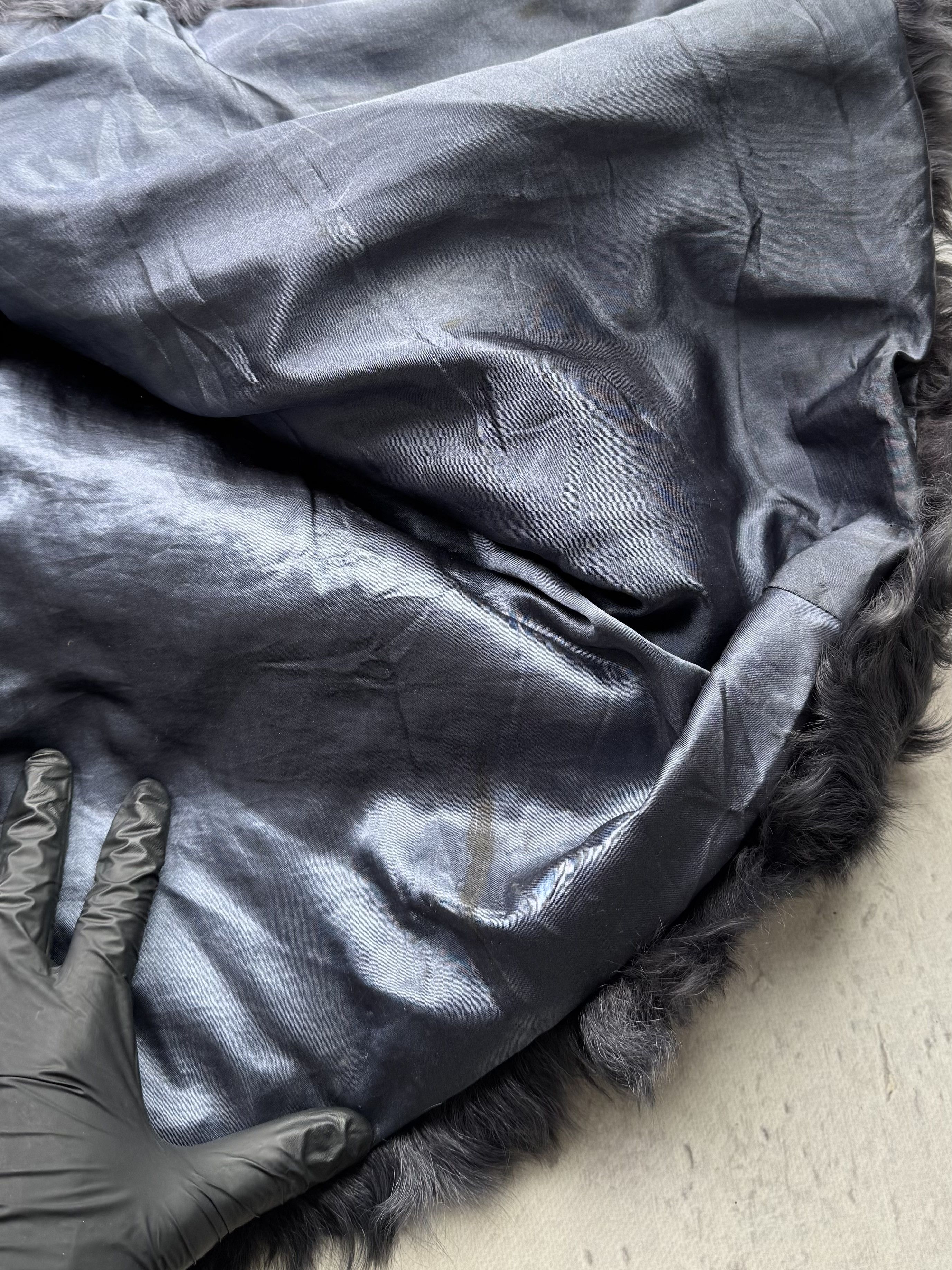 Vintage Real Fur Hooded Coat A723D15