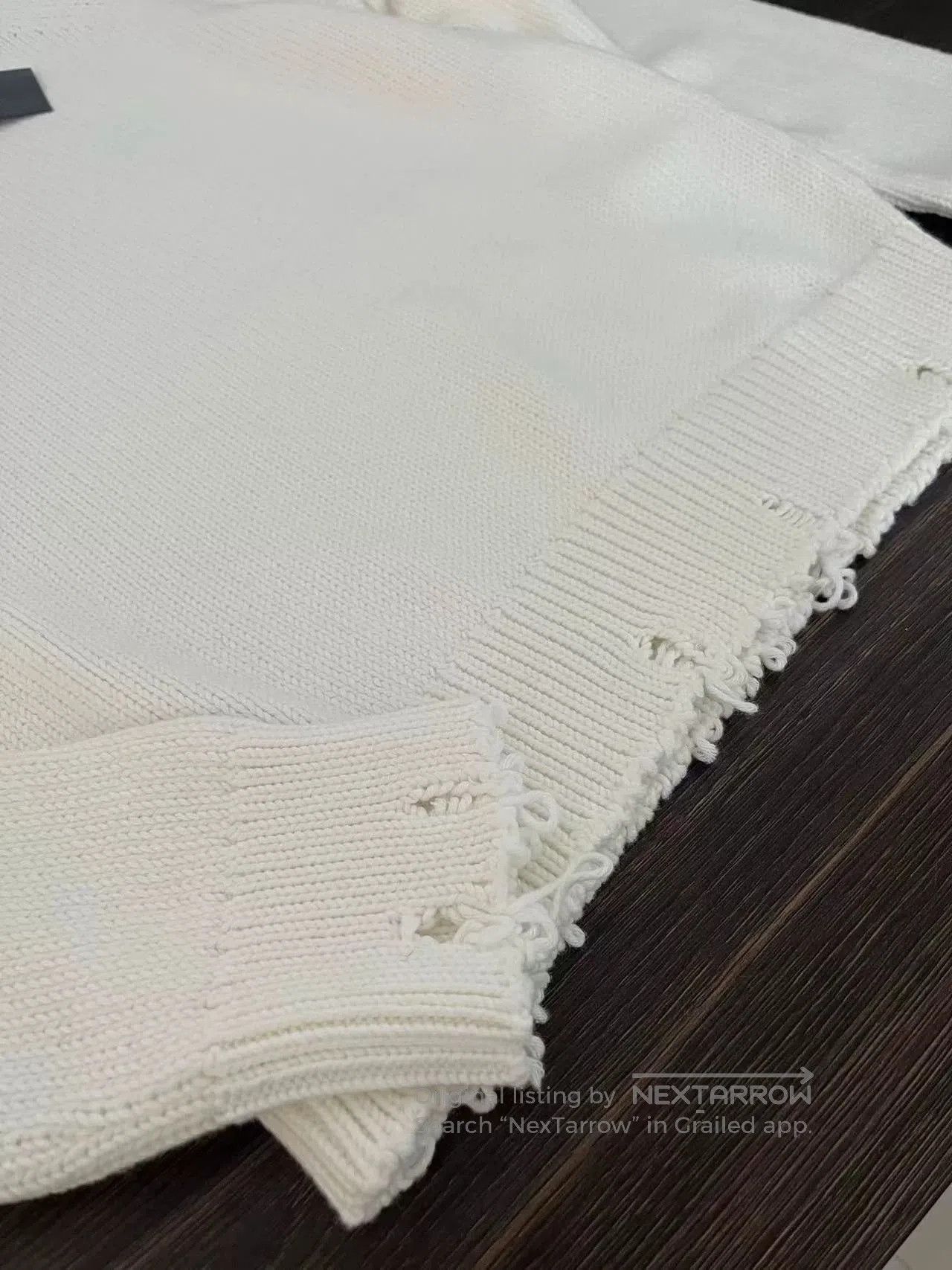 Saint Laurent Paris Saint Laurent Frayed Crewneck Wool Sweater. Size S / US 4 / IT 40 - 5 Thumbnail