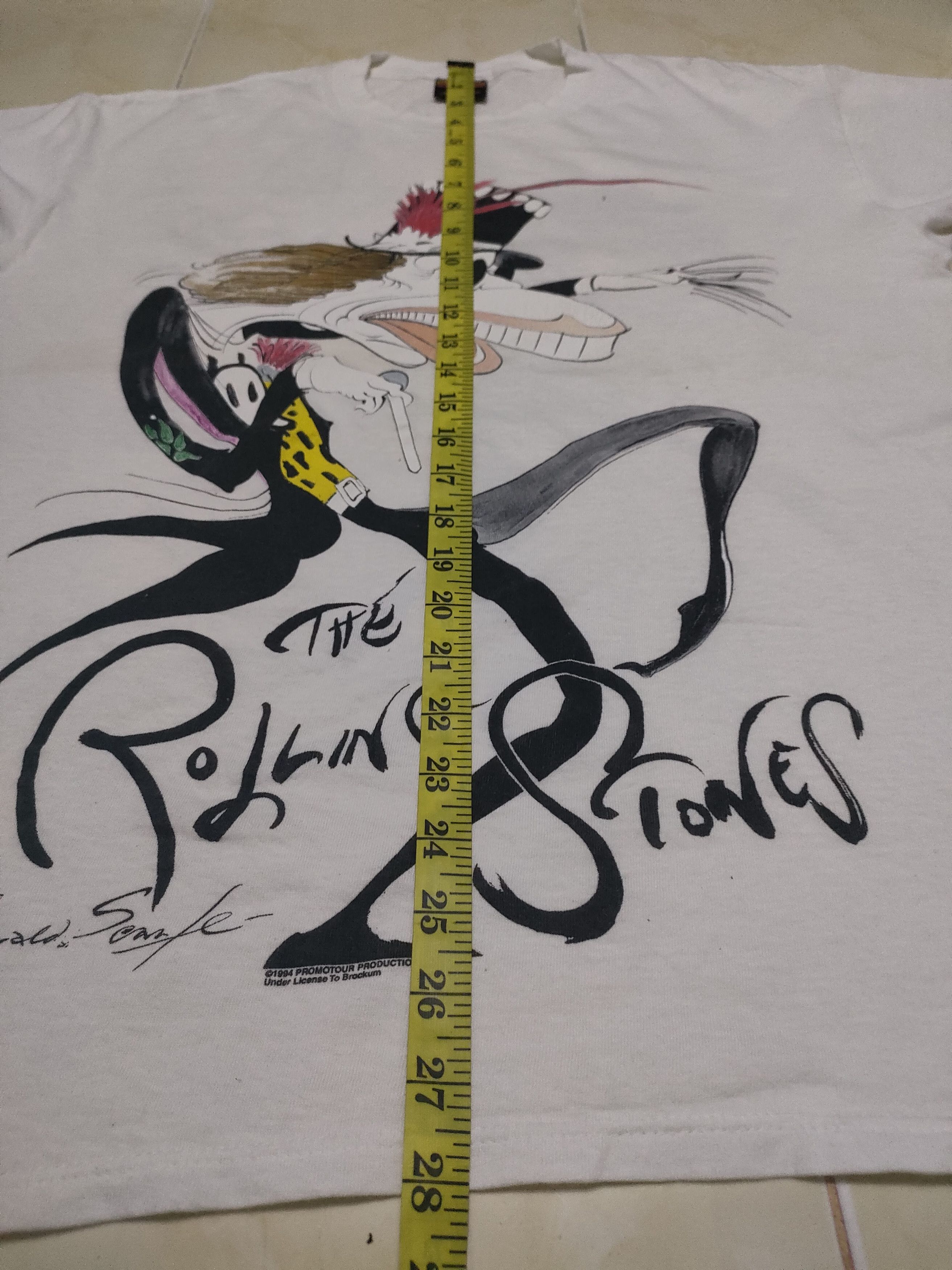 Band Tees Vintage 90's Rolling Stones Over Big Print Music Rock Tee Size US L / EU 52-54 / 3 - 9 Thumbnail