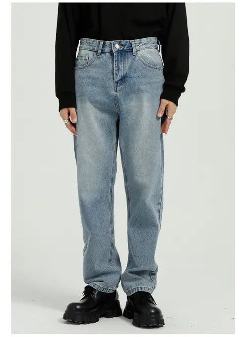 Other Men's loose simple washed jeans Size US 33 - 1 Thumbnail