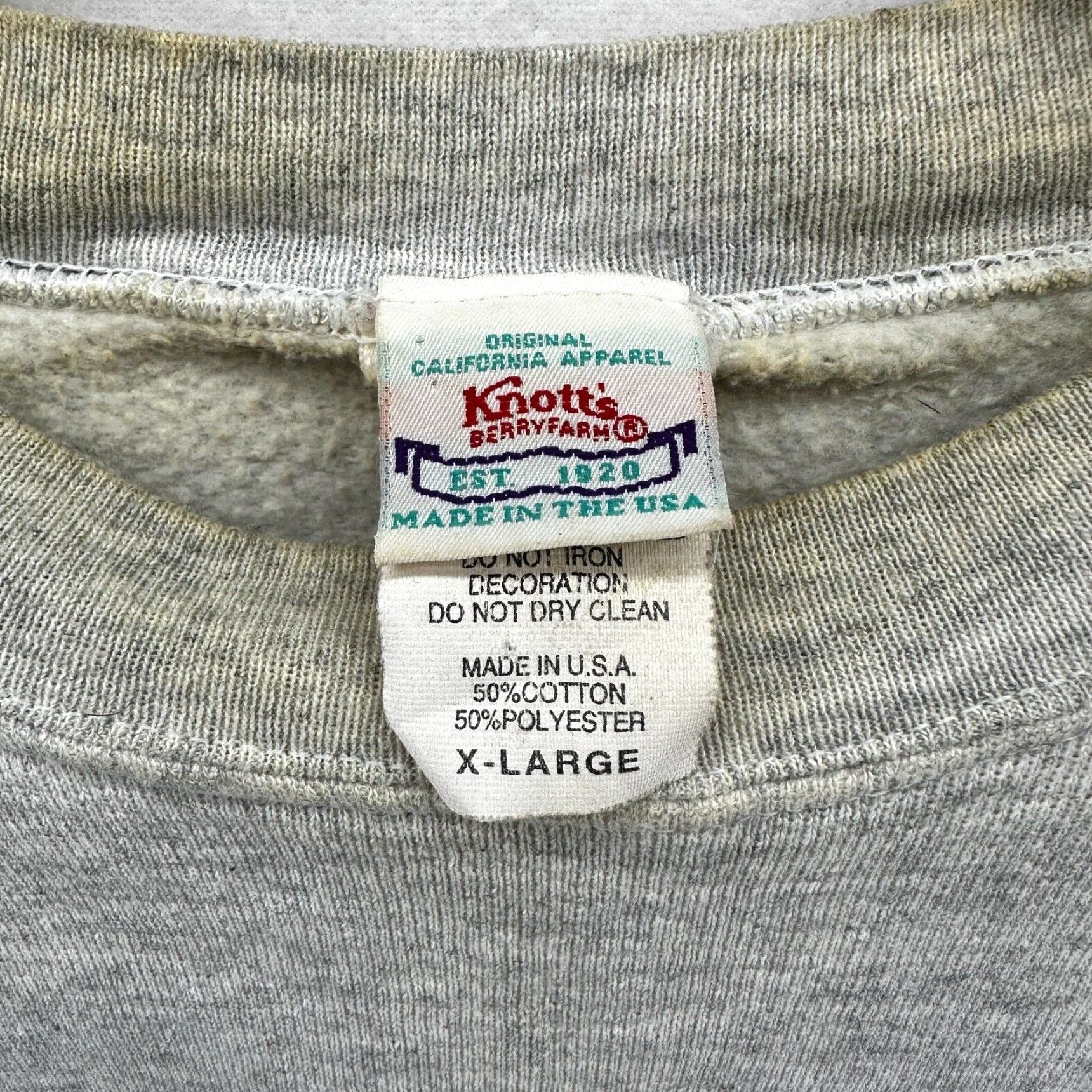 Vintage VINTAGE Knott’s Berry Farm Park Train Sweatshirt Crewneck XL Men Gray 90s Pullover Knit Sweatshirt Size US XL / EU 56 / 4 - 2 Thumbnail