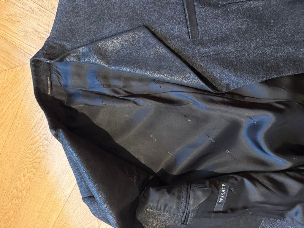 Versace Dark grey fashion blazer Size 48R - 3 Thumbnail