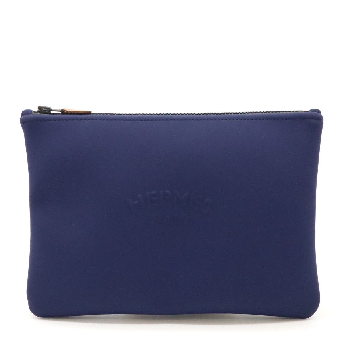 Hermes Hermes Neobain Flat MM Multi Pouch Clutch Bag Dark Navy Canvas Clutch Bag in Pristine Condition