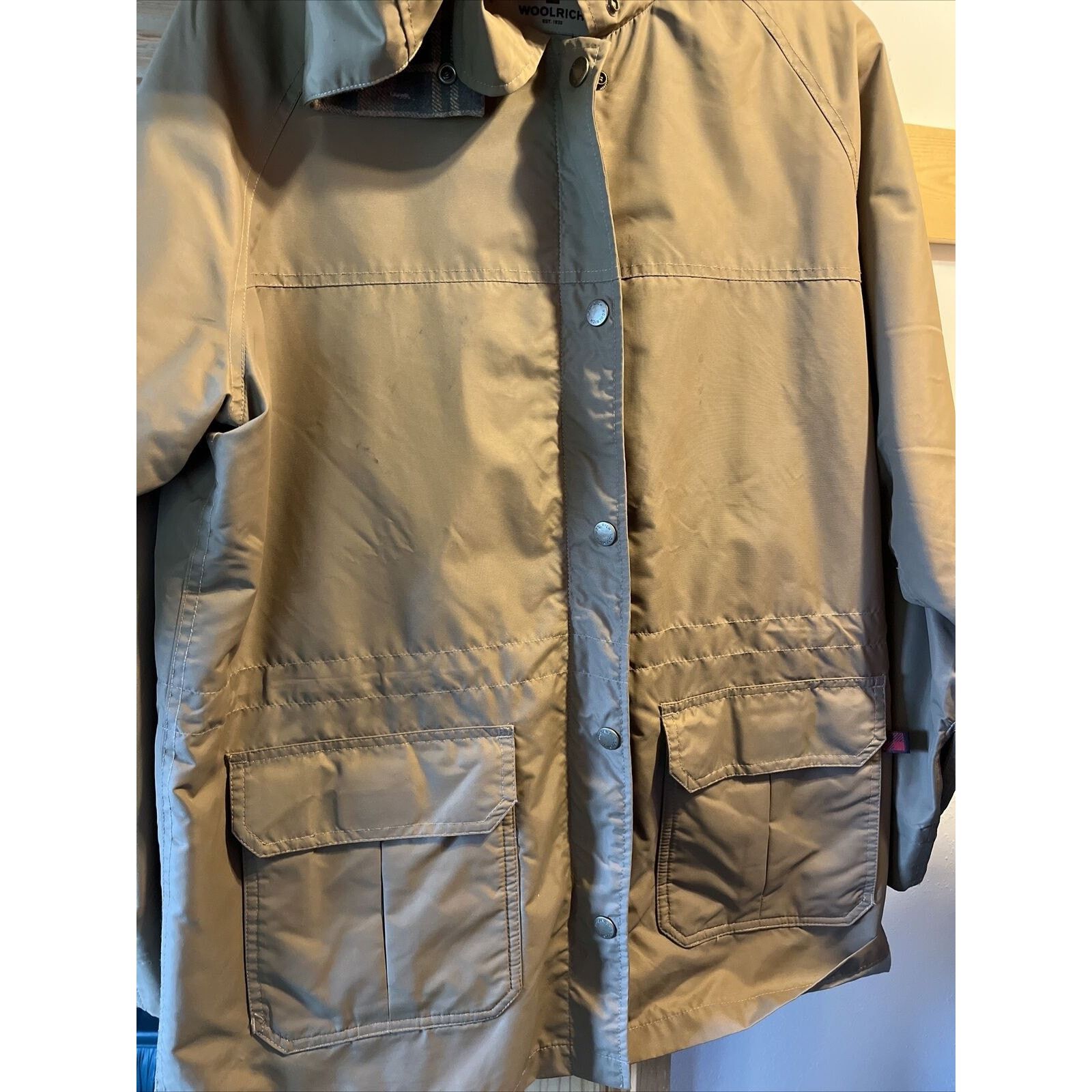 Woolrich Woolen Mills Woolrich Women L Brown Long Sleeve Full Zip Wool Line Jacket Size L / US 10 / IT 46 - 13 Thumbnail
