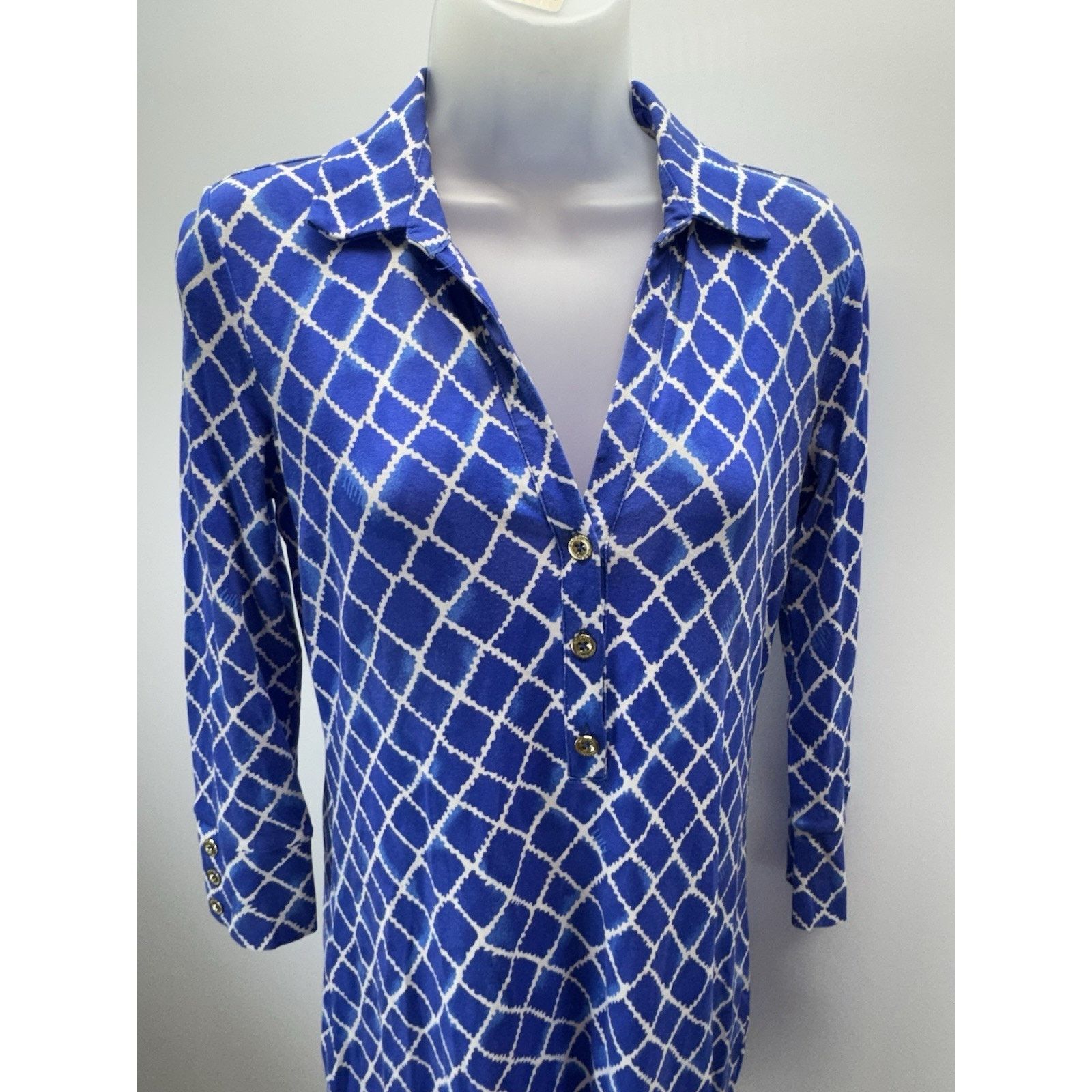 Lilly Pulitzer Lilly Pulitzer UPF 50+ Ansley Polo Dress Blue XS Size XS / US 0-2 / IT 36-38 - 3 Thumbnail