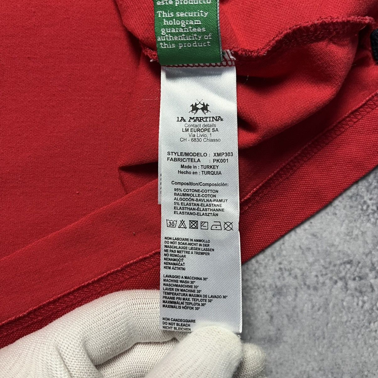 La Martina × Vintage Vintage La Martina #2 Red Polo Y2K Streetwear Designer Size US XXL / EU 58 / 5 - 10 Thumbnail