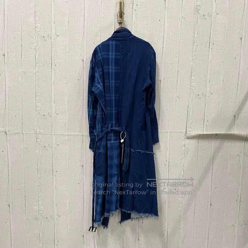 Greg Lauren Greg Lauren Indigo-Dyed Long Patchwork Robe Size US L / EU 52-54 / 3 - 2 Thumbnail
