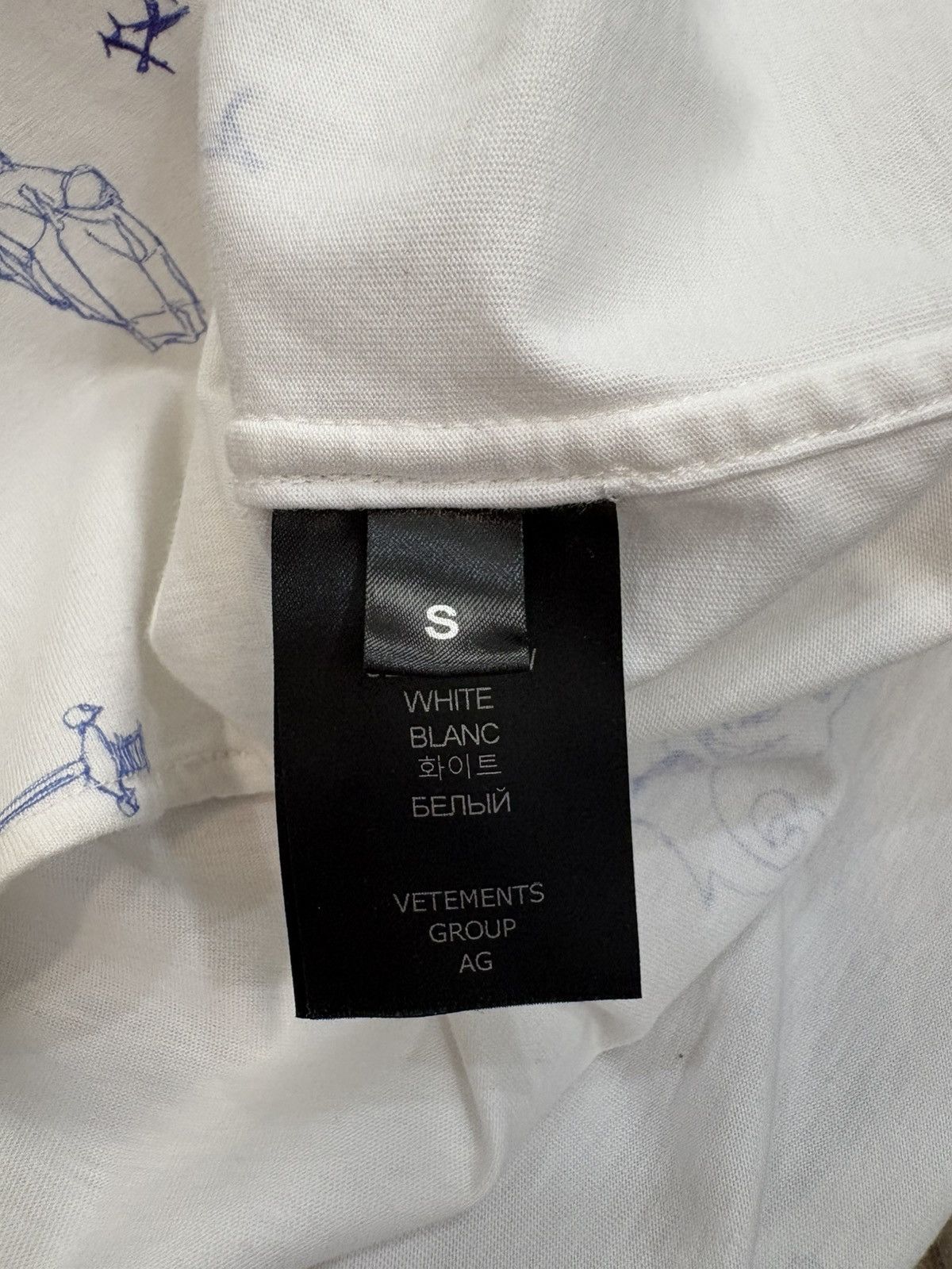 Vetements Garde Robe Oversized Scribble Shirt Size US S / EU 44-46 / 1 - 6 Thumbnail