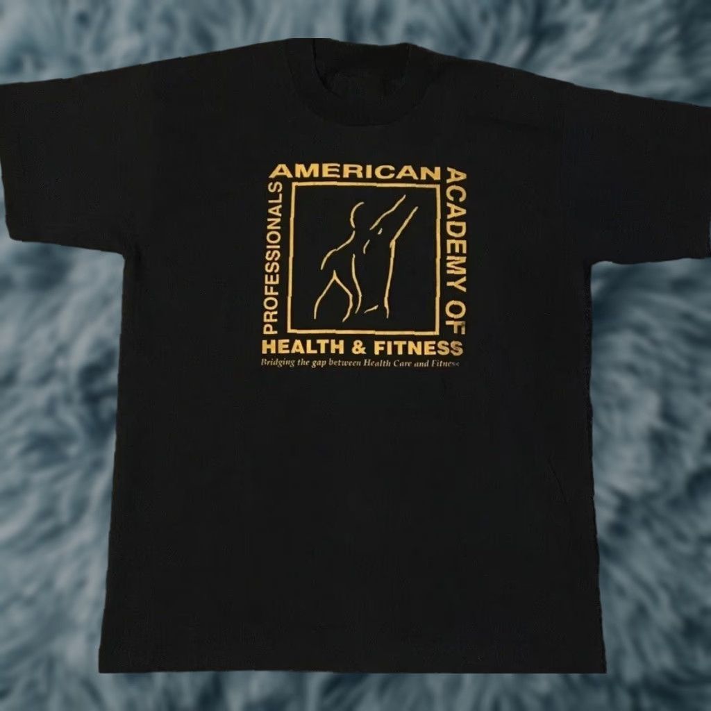 Vintage Vtg 90s American Academy of Health & Fitness Faded Shirt L Doctor School Grunge Size US S / EU 44-46 / 1 - 1 Thumbnail