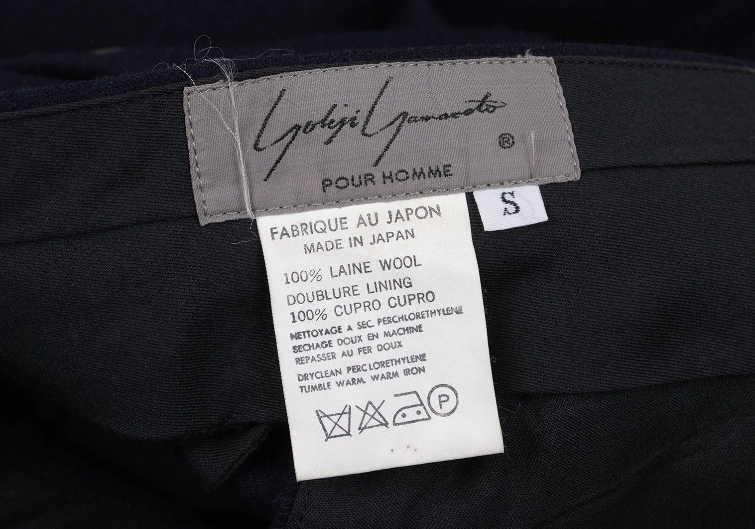 Yohji Yamamoto Yohji Yamamoto Wool Tapered Pants Navy S Size US 30 / EU 46 - 13 Thumbnail