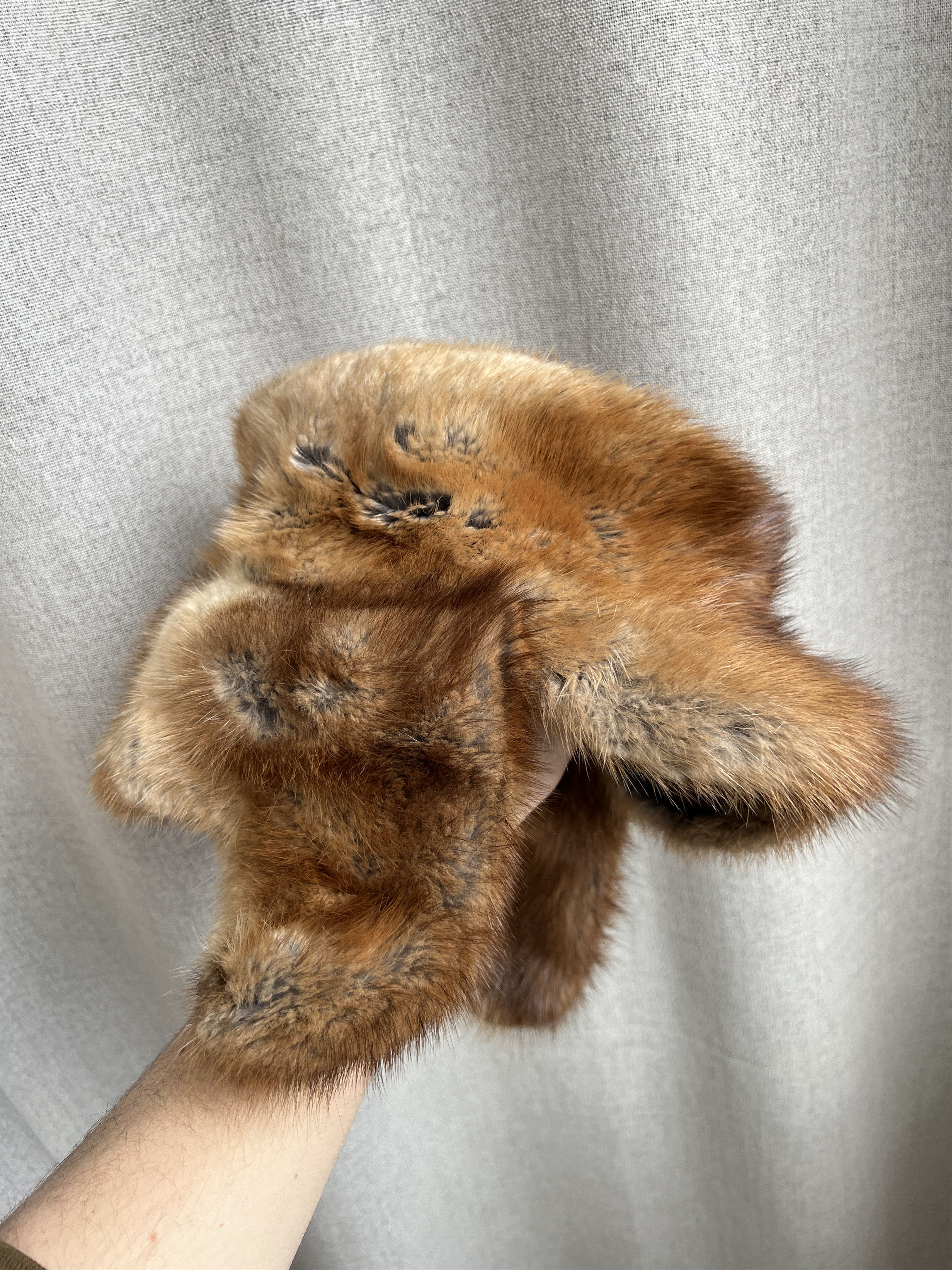 Vintage Vintage Avant Garde Real Fox Fur Brown Ushanka Hat Size ONE SIZE - 7 Thumbnail