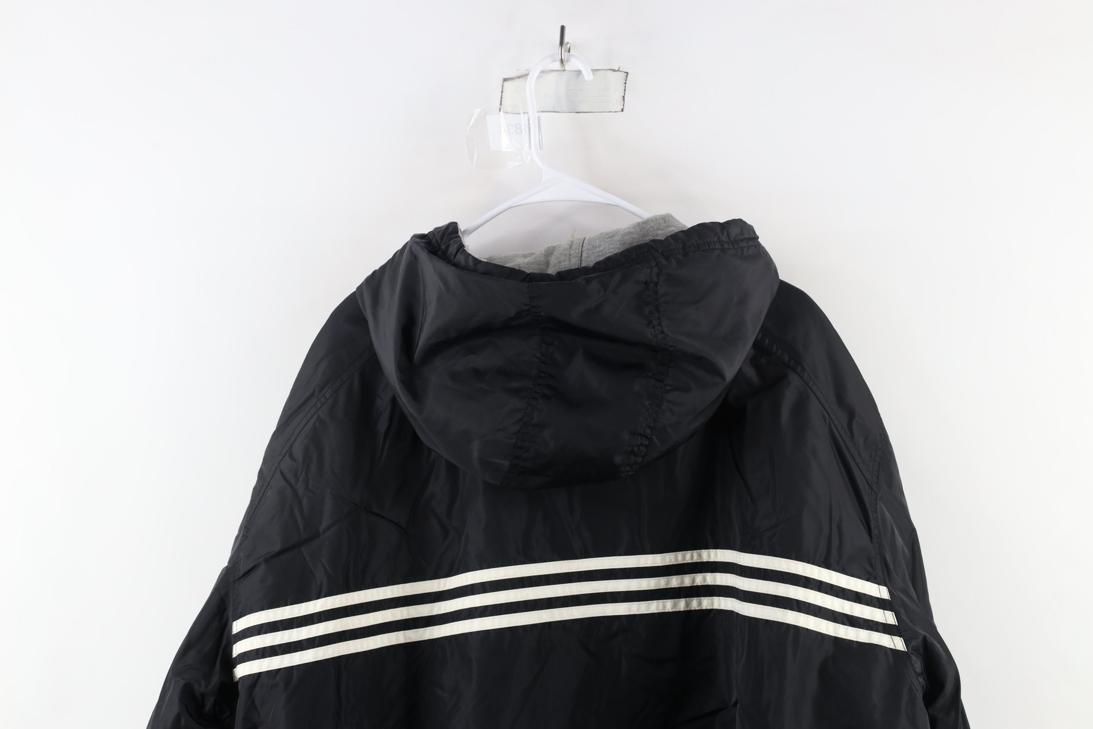 Adidas × Vintage Vintage 90s Adidas Reversible Full Zip Jacket Black Gray Size US XL / EU 56 / 4 - 10 Thumbnail