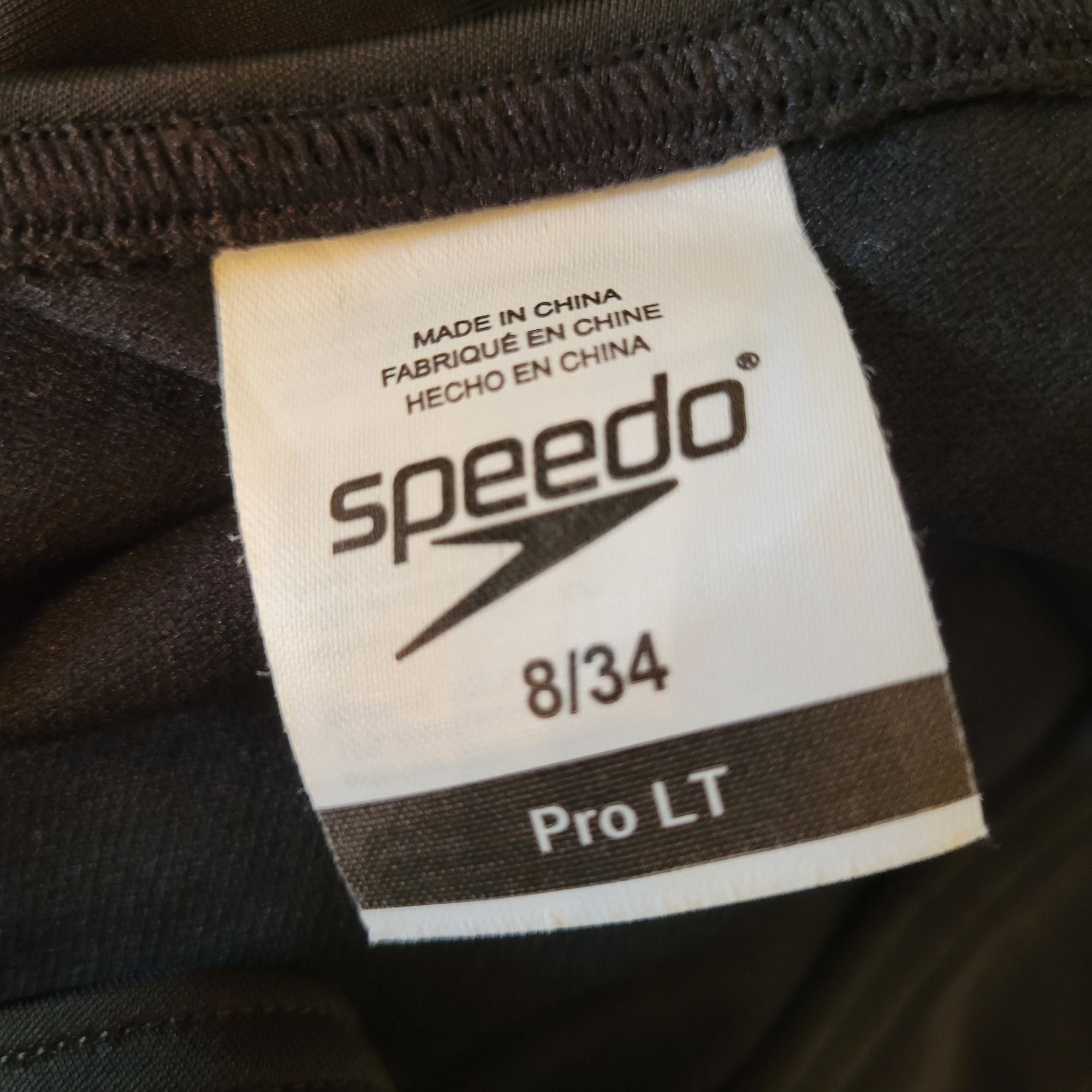 Speedo Speedo Pro LT Black Swimsuit One Piece 8/34 Racerback Swim Size ONE SIZE - 2 Thumbnail