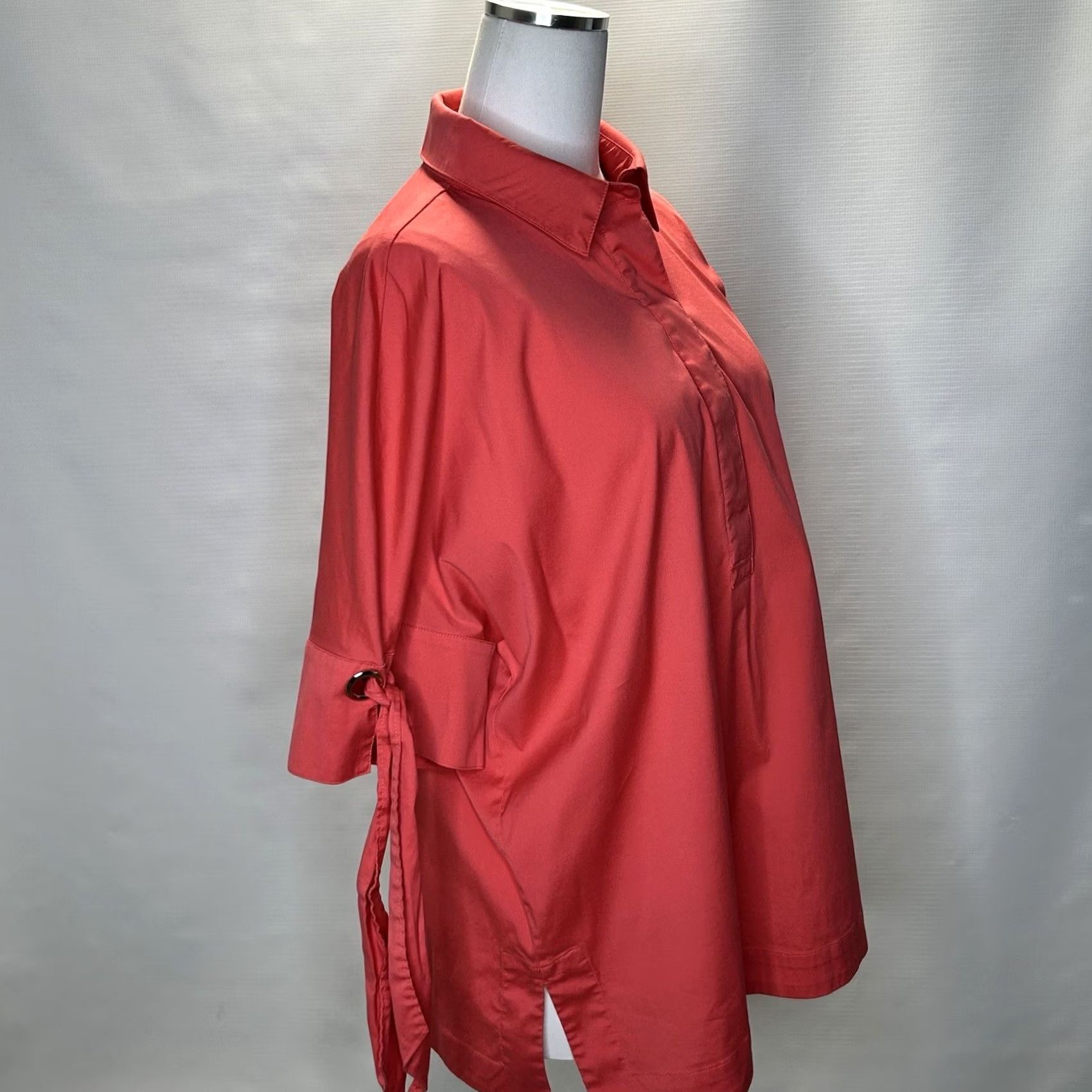 Vintage Chicos Blouse Shirt Women's 3 XL Pink V-Neck Short Sleeve Pullover Button Tunic Casual All Seasons Size XL / US 12-14 / IT 48-50 - 2 Thumbnail