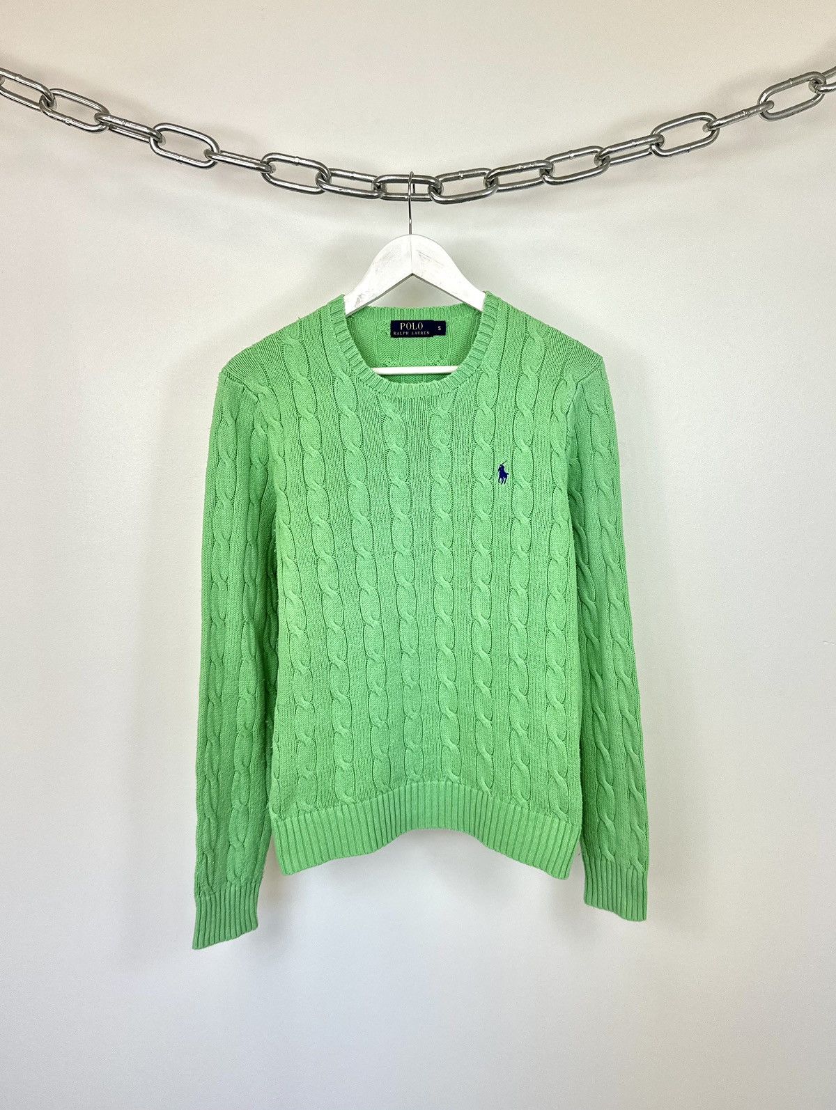 Vintage Polo Ralph Lauren Cable Knit Luxury Designer Sweater