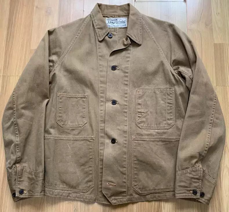 image of Freewheelers Anjing Upper Body Railway Tooling Jacket in Brown, Men's (Size Medium)