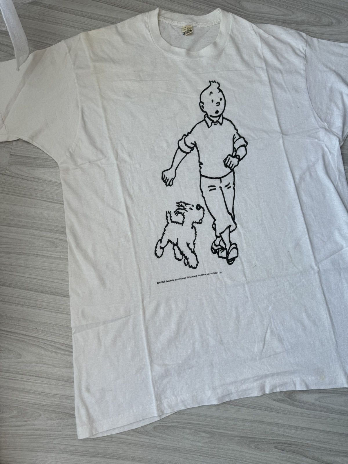 Cartoon Network 90s Vintage Tintin & Snowy Graphic Tee Classic Comics Size US XXL / EU 58 / 5 - 3 Thumbnail