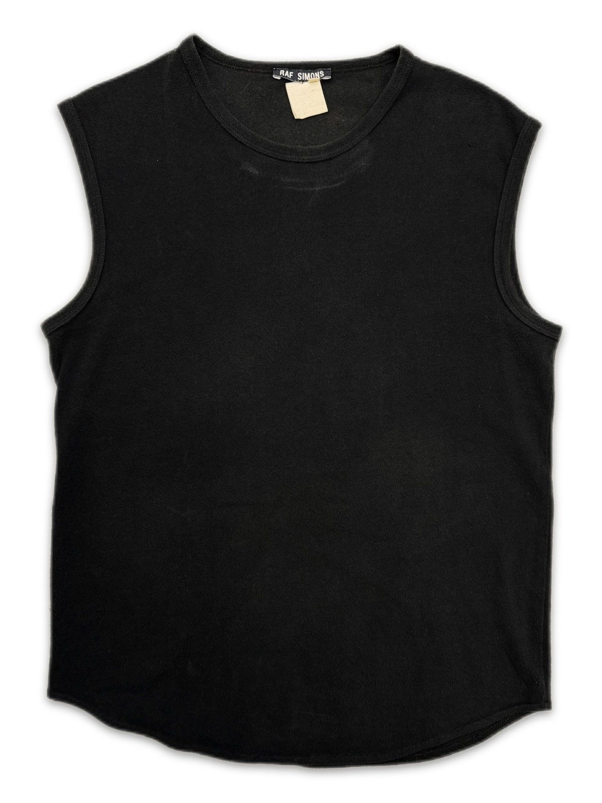 SS98 Raf Simons 'Black Palms' Runway Black Graphic Tank Top