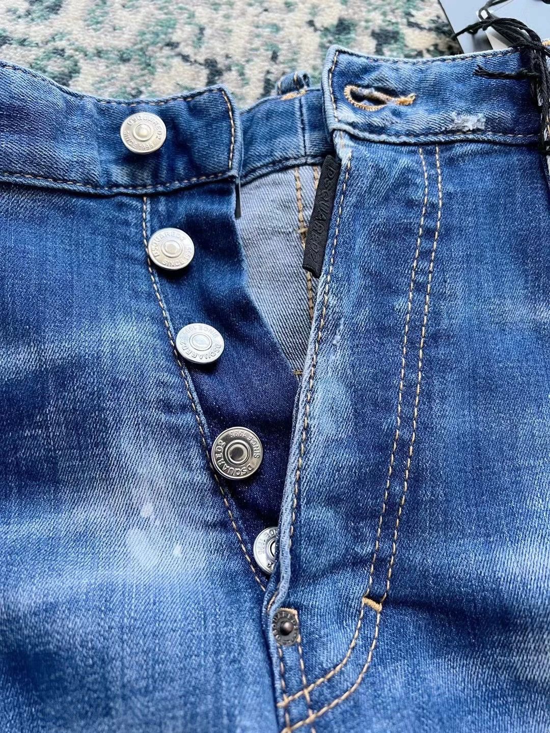 Dsquared2 Dsquared2 Combat Jeans Blue Washed High-Waist Relaxed 90s Size US 28 / EU 44 - 3 Thumbnail