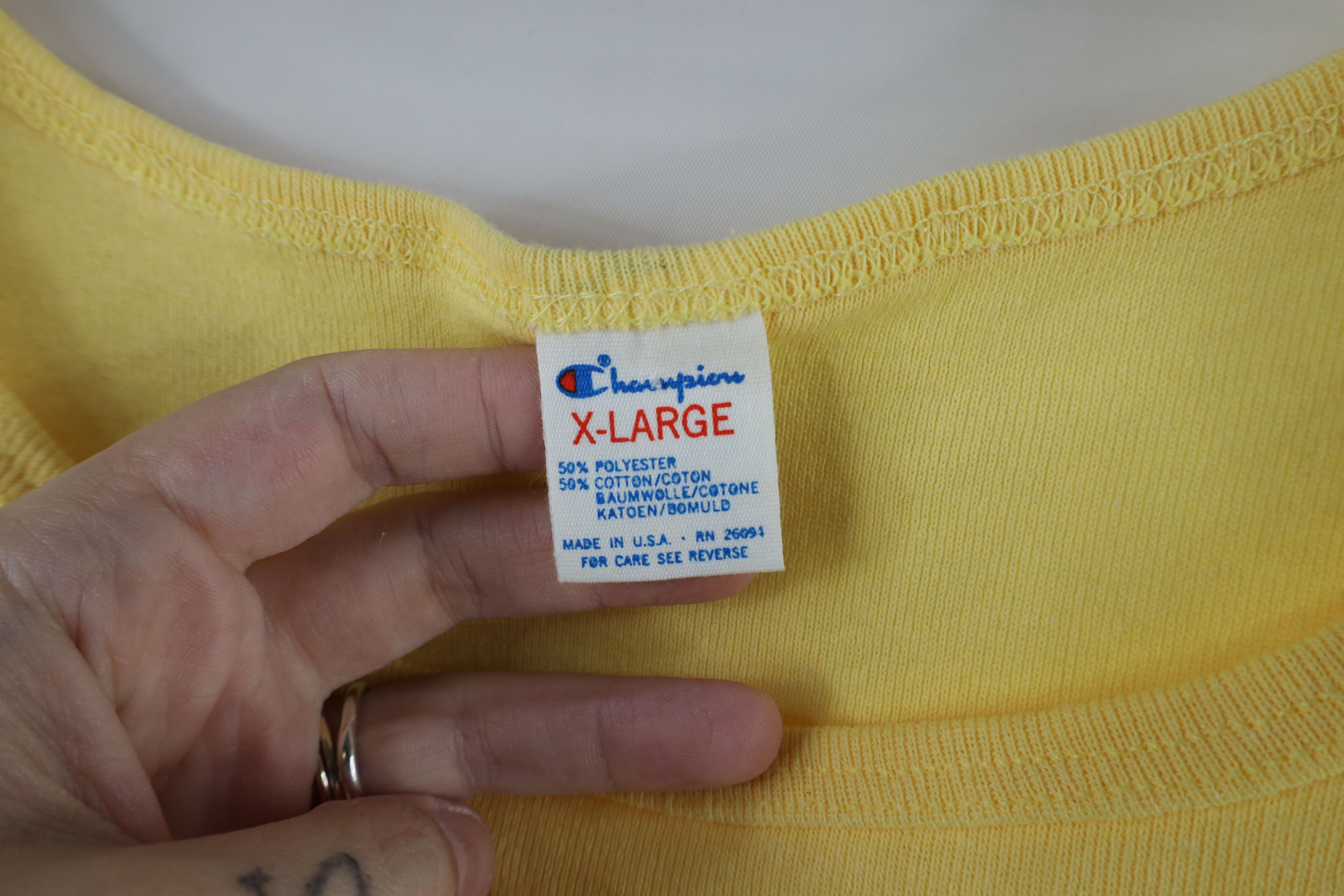 Champion × Vintage Vintage 80s Champion Toledo Ribbed Knit Tank Top T-Shirt USA Size XL / US 12-14 / IT 48-50 - 6 Thumbnail