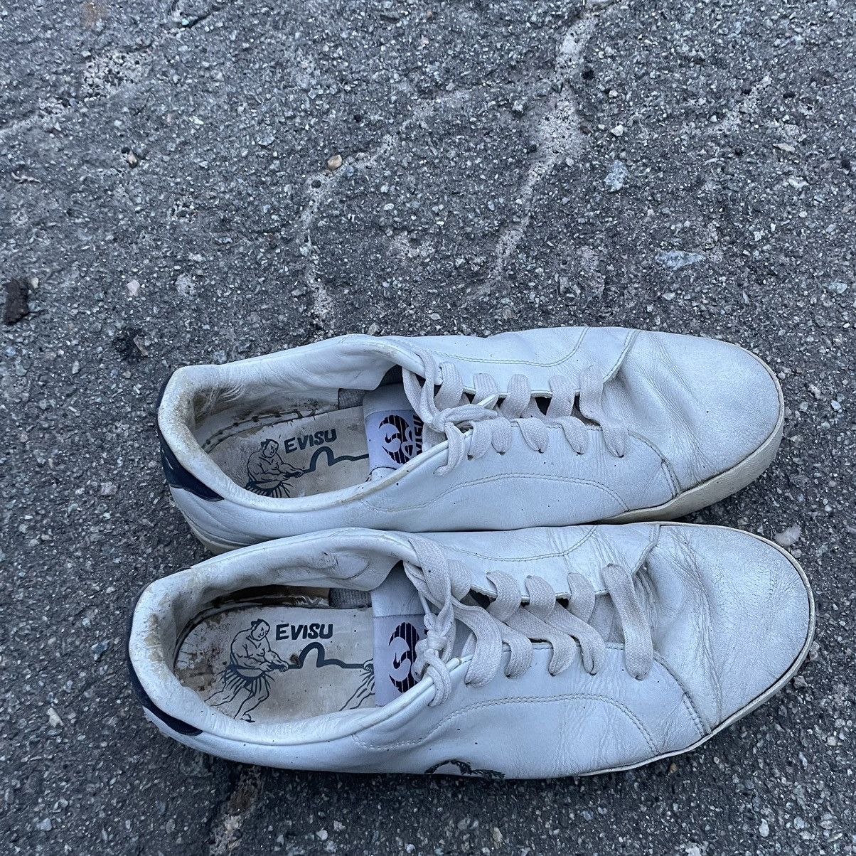 Evisu × Vintage 90s Vintage Evisu Low Top distress Sneakers shoes Size US 12 / EU 45 - 7 Thumbnail