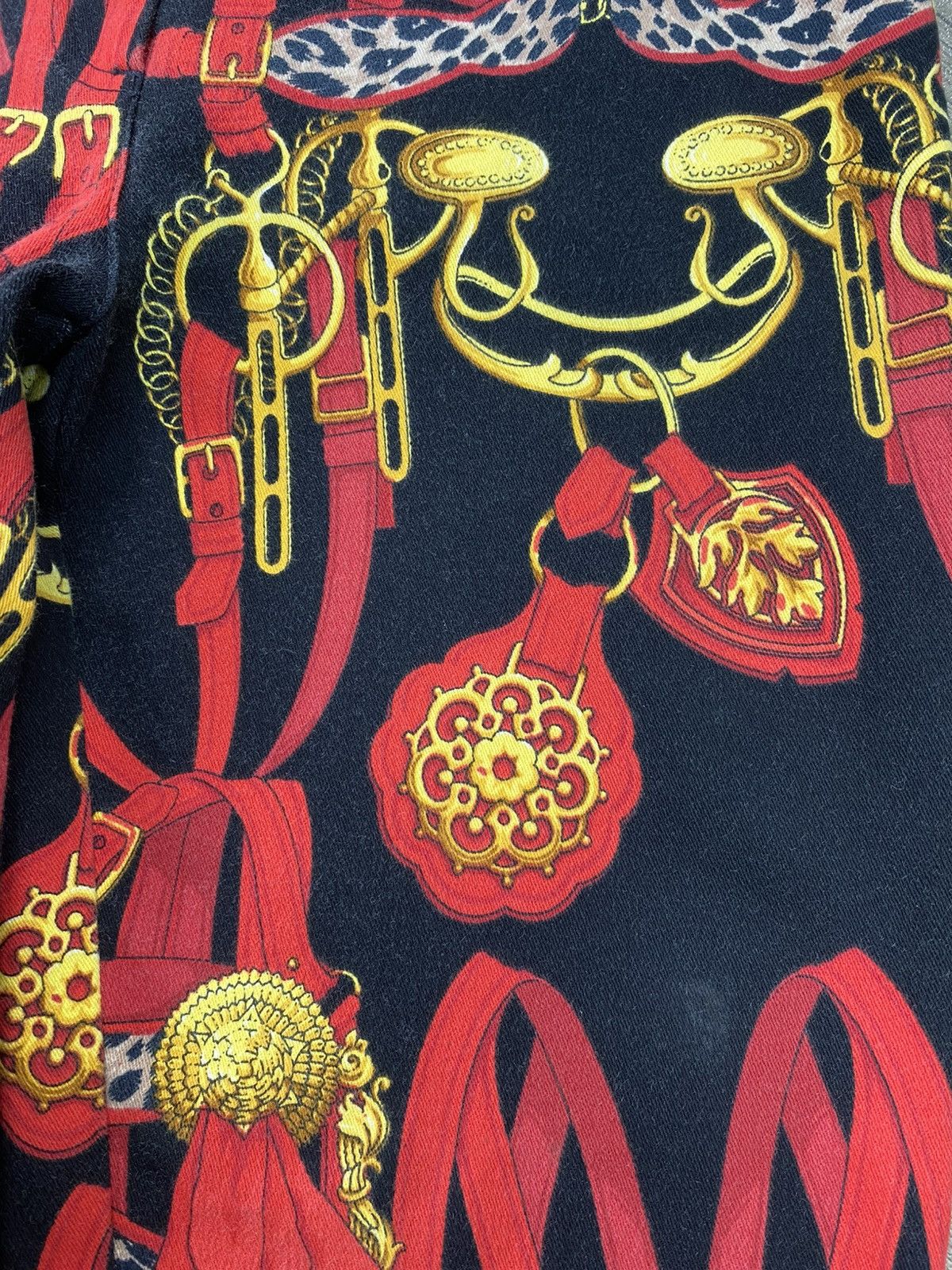 Japanese Brand Vintage Laurel Baroque Equestrian Chanis Scarf Print Pants Size US 27 - 21 Thumbnail