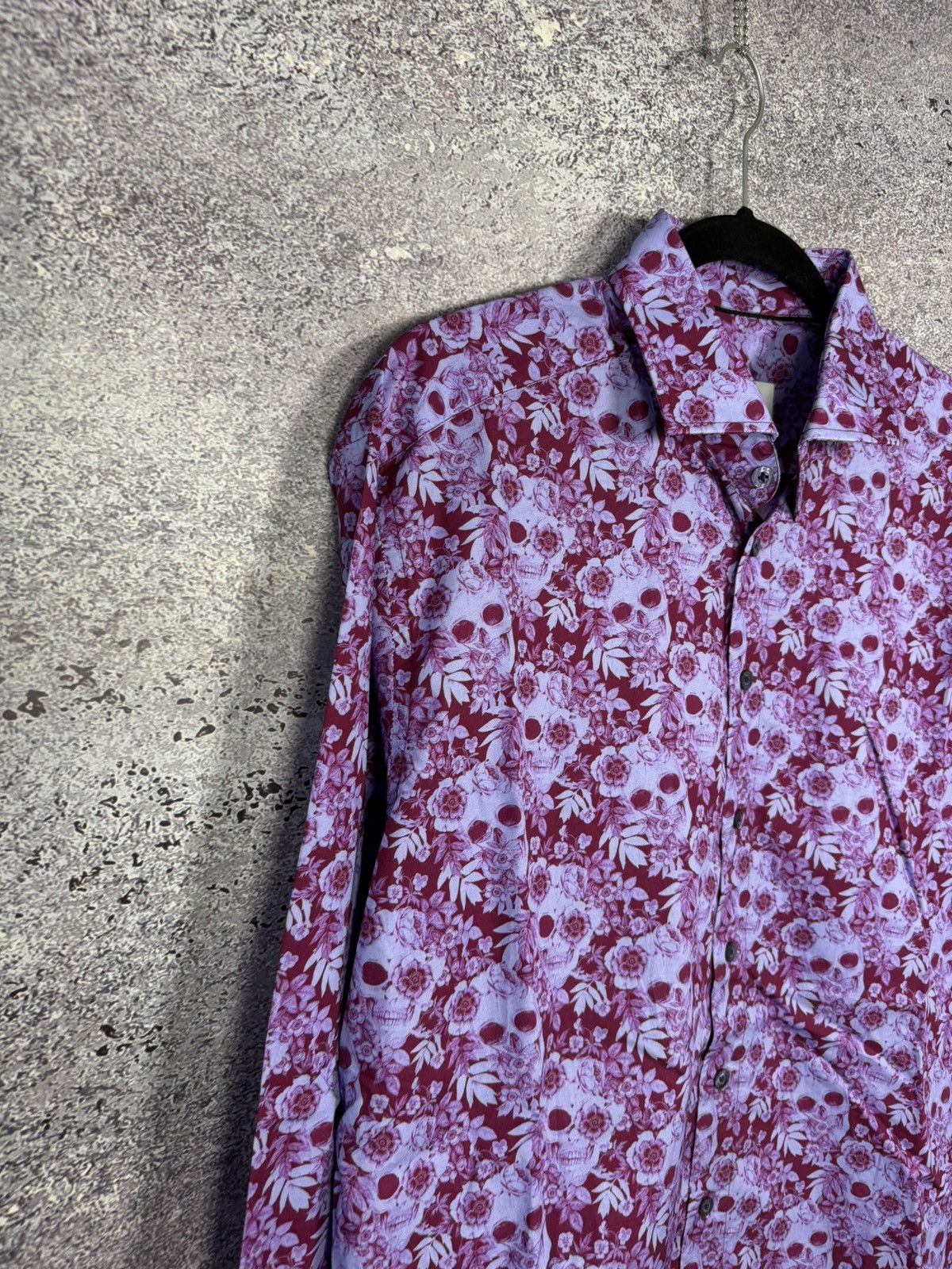 Vintage Blake Mill Original Designer Skulls & Roses Mens Shirt XL sz Size US XL / EU 56 / 4 - 5 Thumbnail