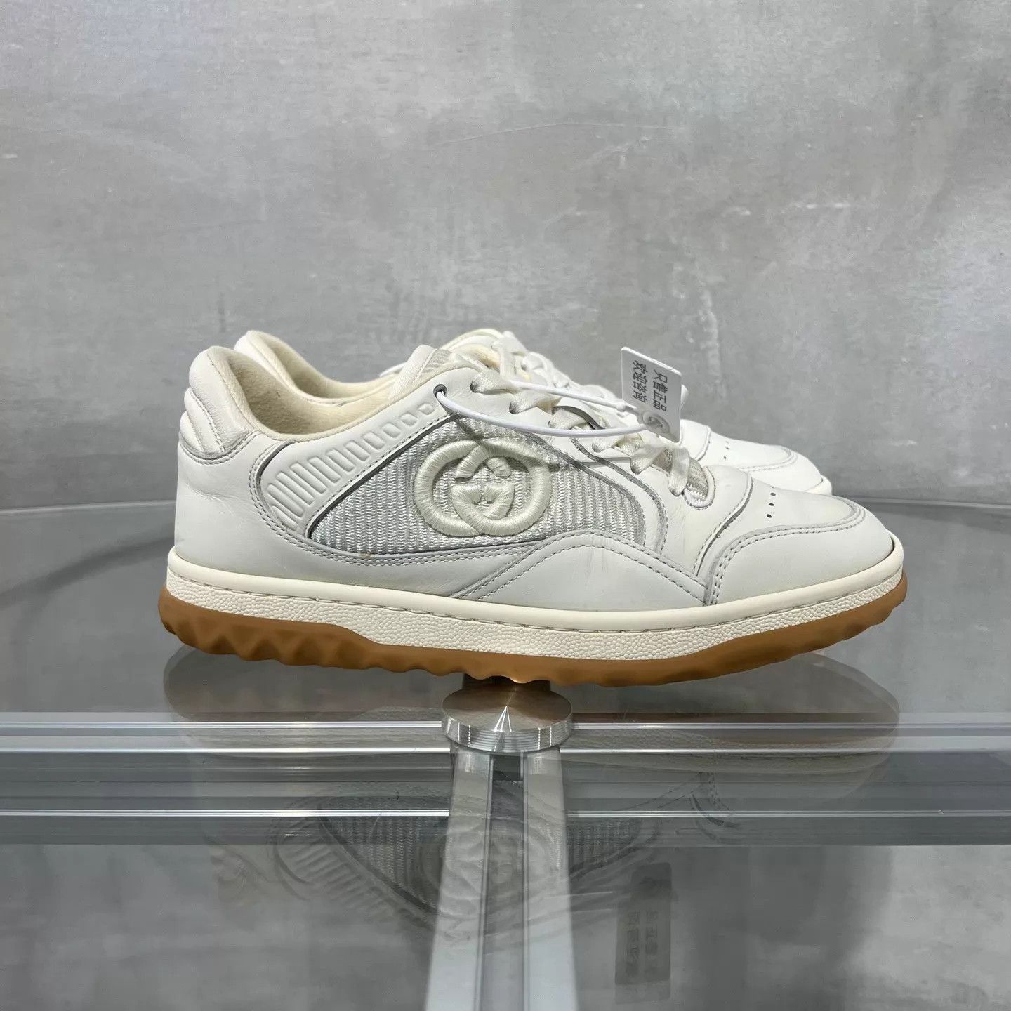 Gucci Gucci Women's White Sneakers MAC80 EUR34 Size US 4 / IT 34 - 4 Thumbnail