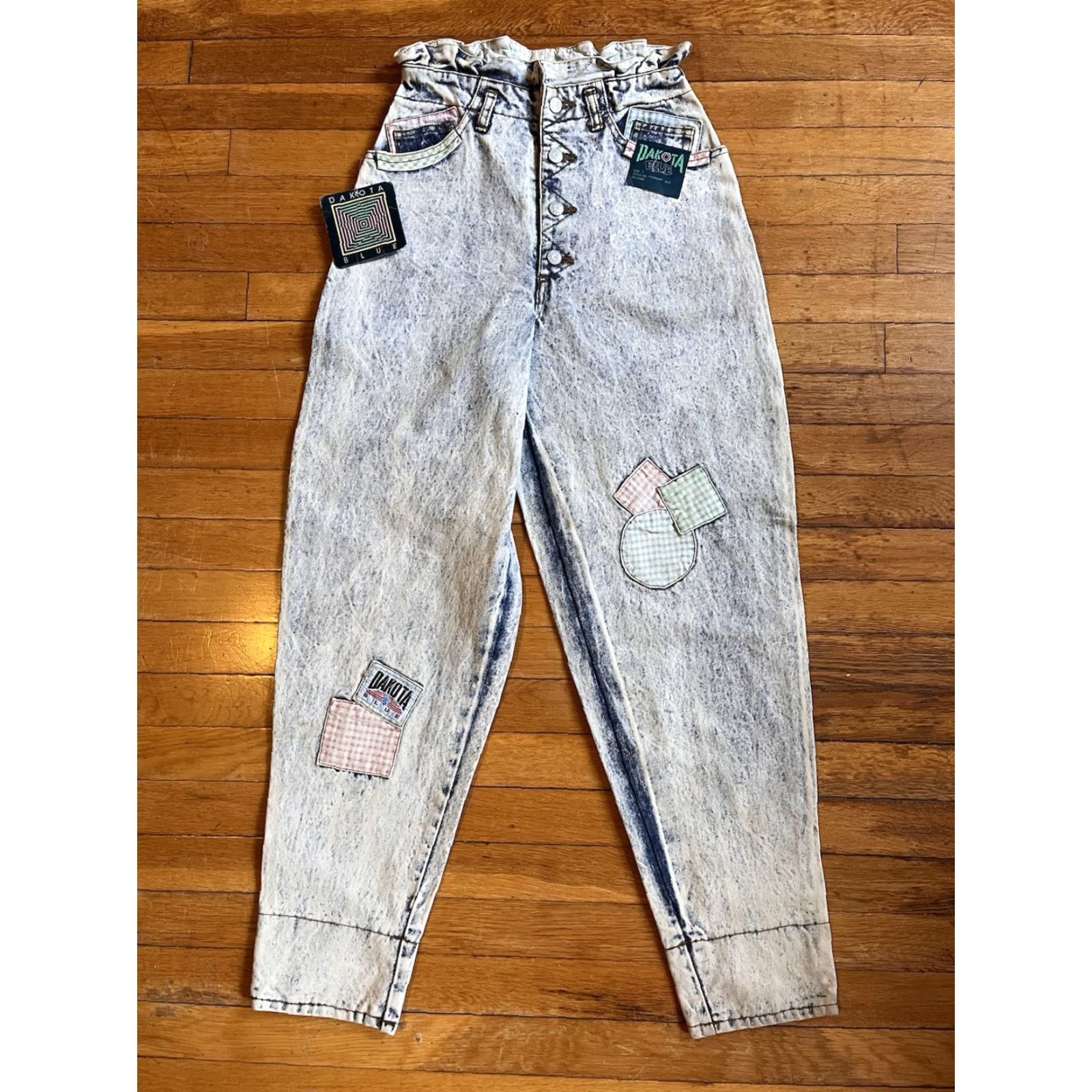 Vintage VINTAGE Dakota Blue Jeans High Waist Juniors 9 Blue Acid Wash 80s Retro 90s Grunge Hipster USA Womens Size 30" / US 8 / IT 44 - 2 Thumbnail