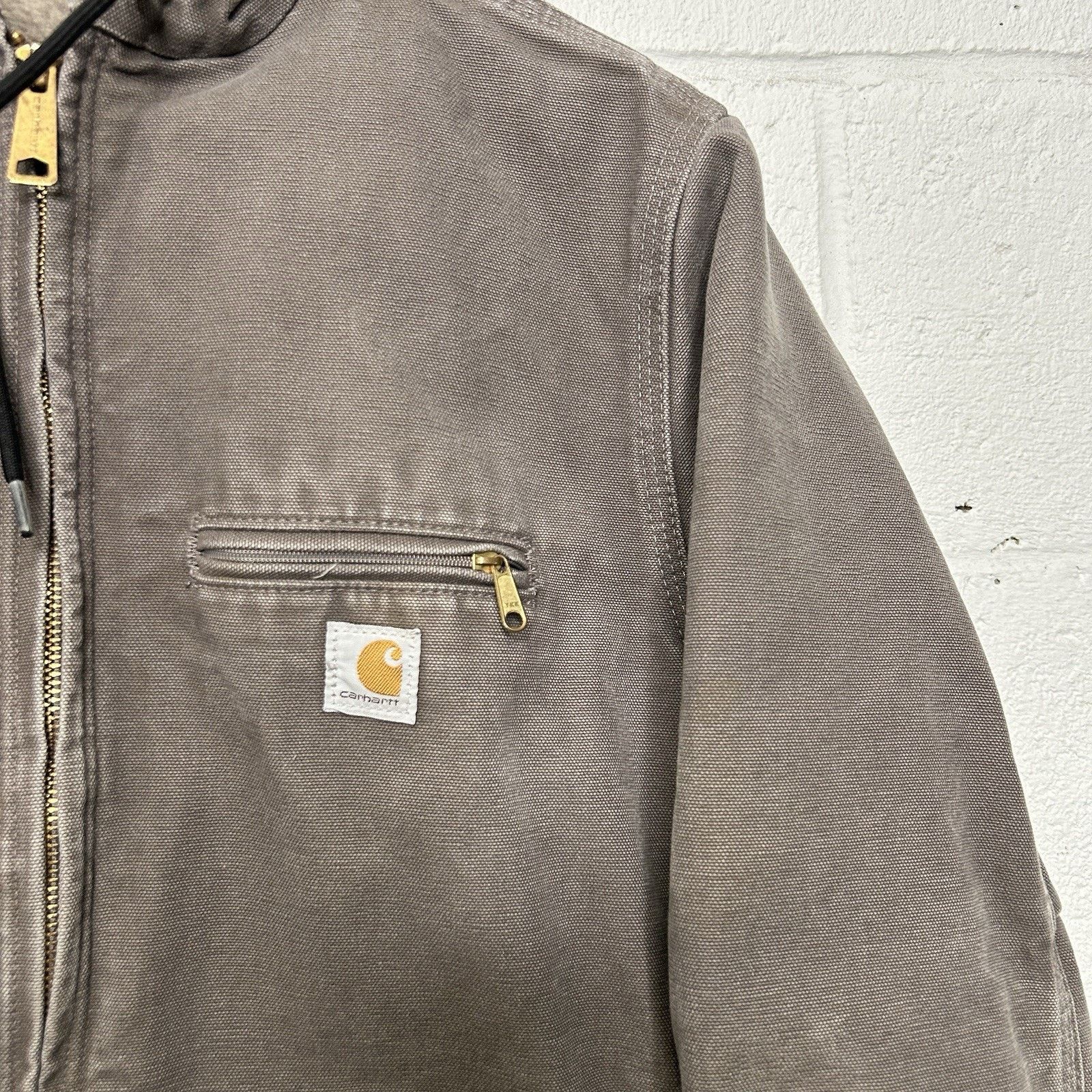 Carhartt Carhartt Sherpa-Lined Hooded Detroit Jacket “Taupe Grey” Size S / US 4 / IT 40 - 7 Thumbnail