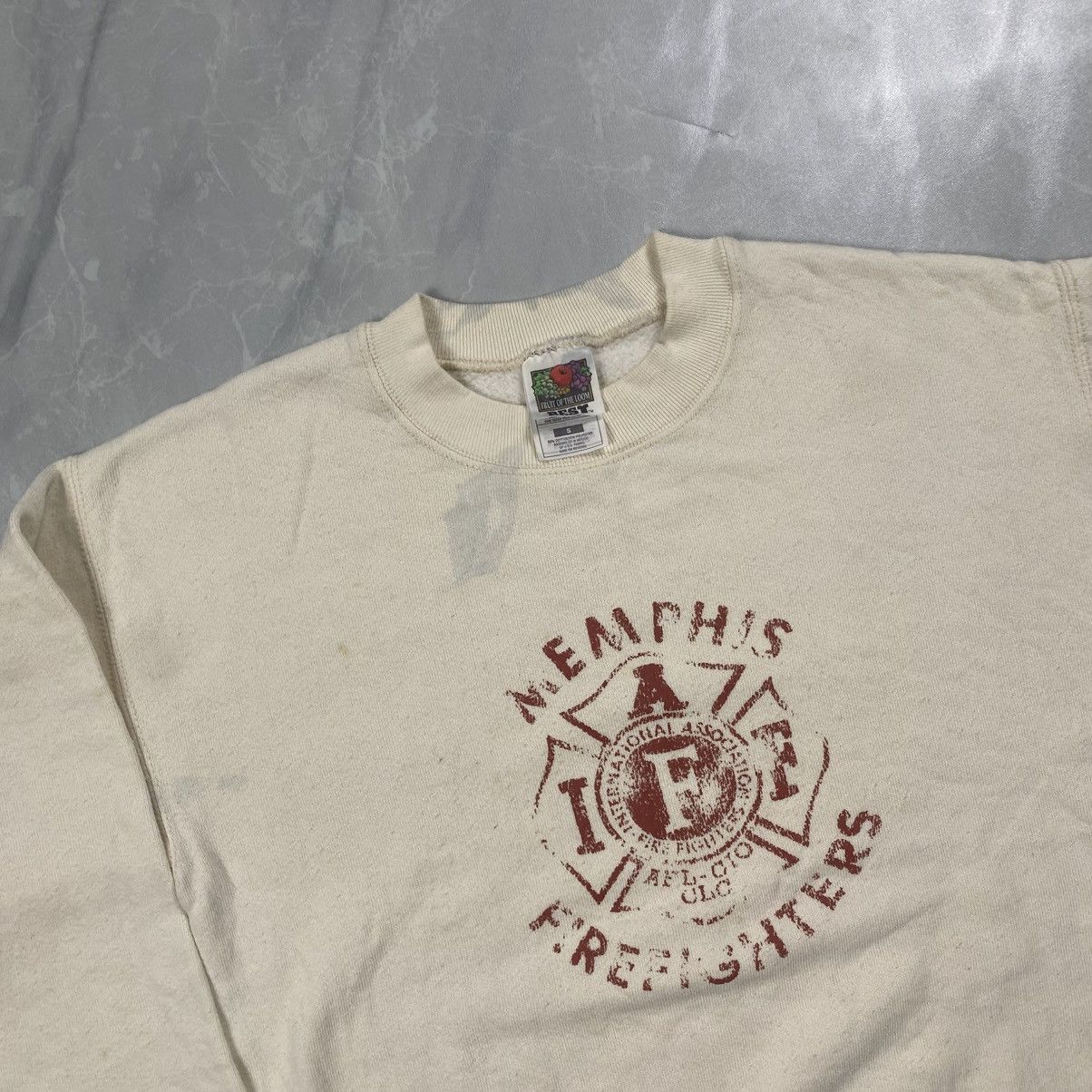 Fruit Of The Loom Vintage 90s Memphis Firefighter Finalist IOWA Crewneck Size S / US 4 / IT 40 - 2 Thumbnail