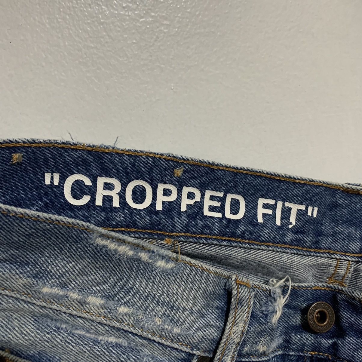 Off-White Off-White "Cropped Fit" OG Diagonal Stripe Denim Jeans Size US 30 / EU 46 - 15 Thumbnail