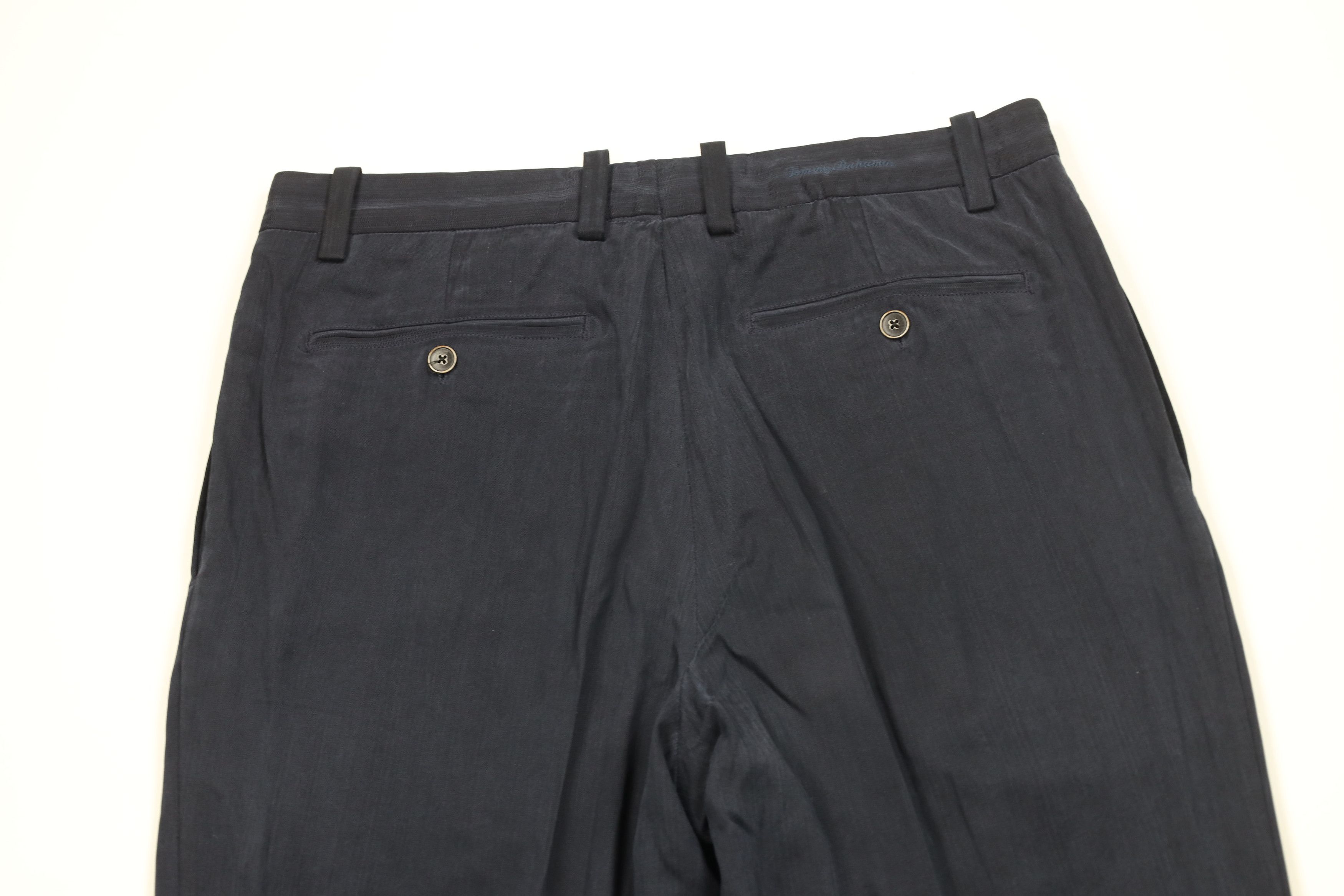 Tommy Bahama Vintage Tommy Bahama Silk Wide Leg Chino Pants Navy Blue Size US 34 / EU 50 - 10 Thumbnail