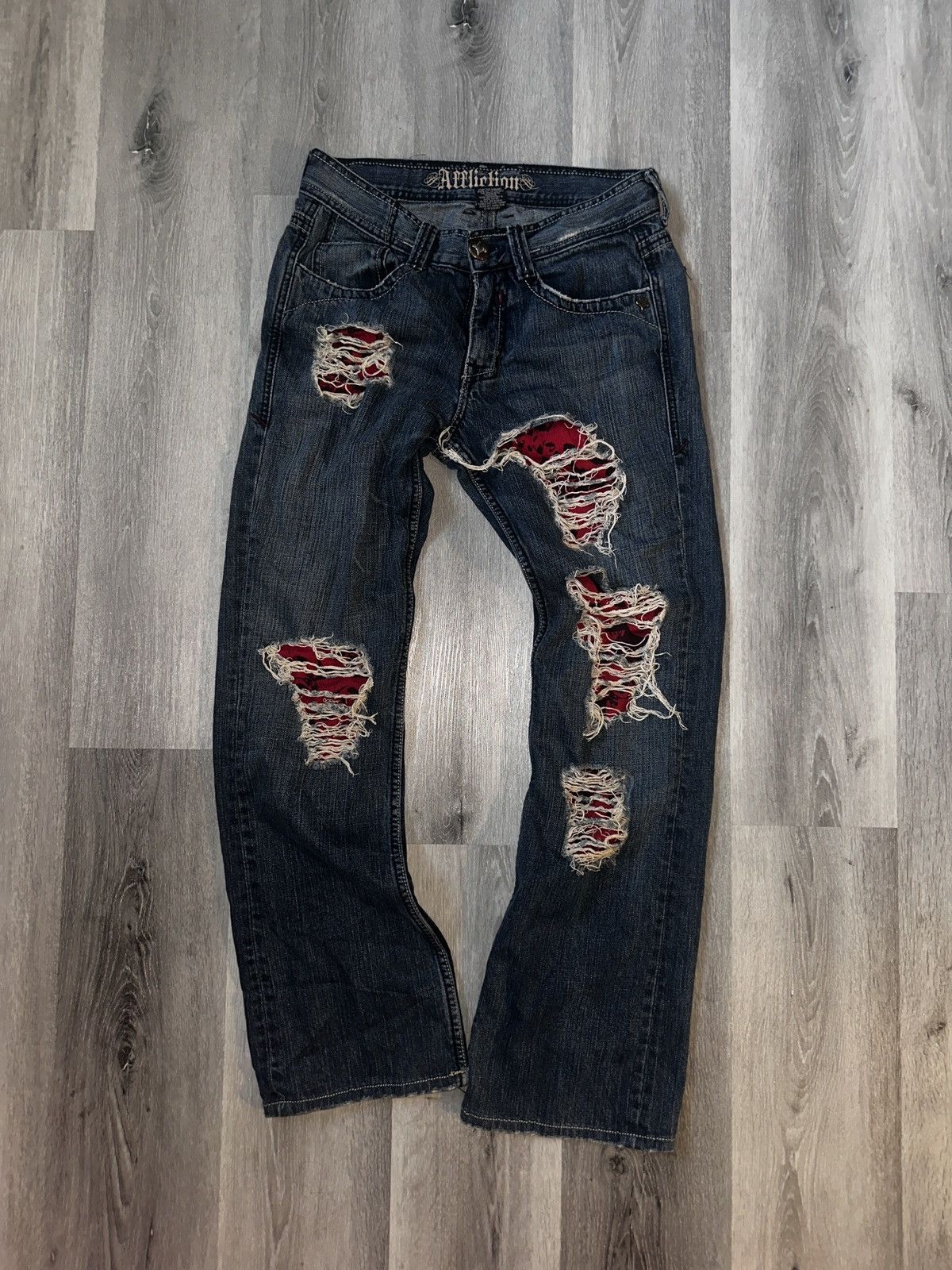 Affliction 2000s Affliction y2k skull jeans Size US 30 / EU 46 - 1 Thumbnail