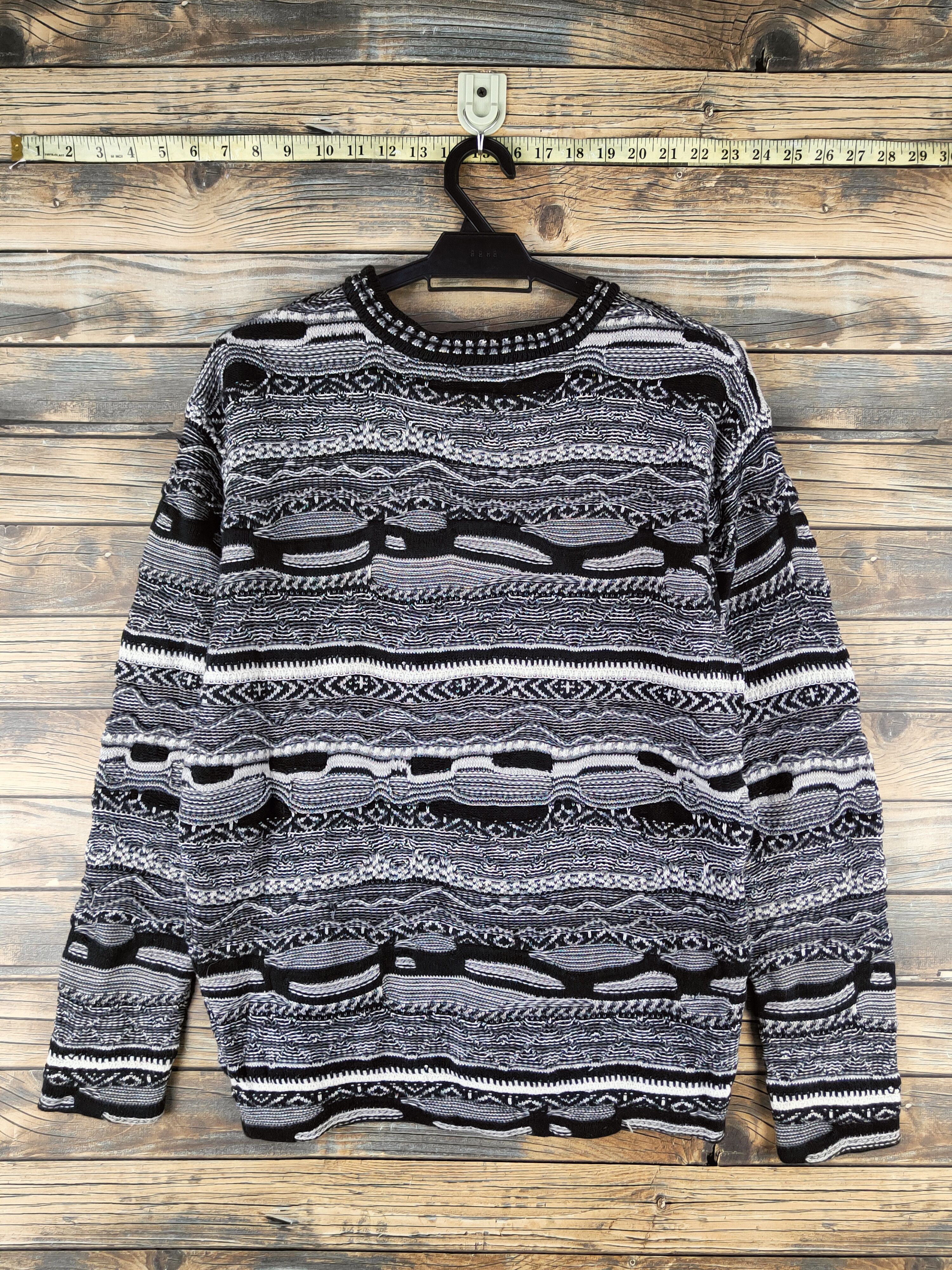 monkey time DL Monkey Time Black White Knitwear Sweatshirts #46-1014 Size M / US 6-8 / IT 42-44 - 7 Thumbnail